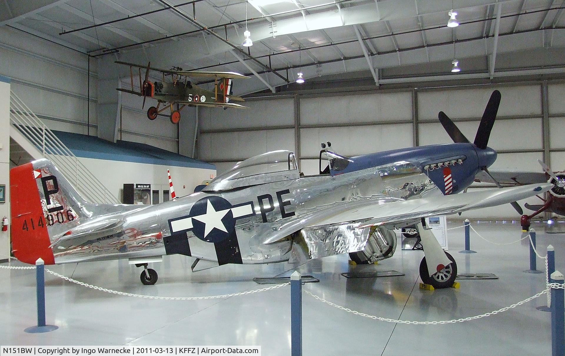 N151BW, 1962 North American P-51D Mustang C/N 44-74813, North American P-51D Mustang at the CAF Arizona Wing Museum, Mesa AZ