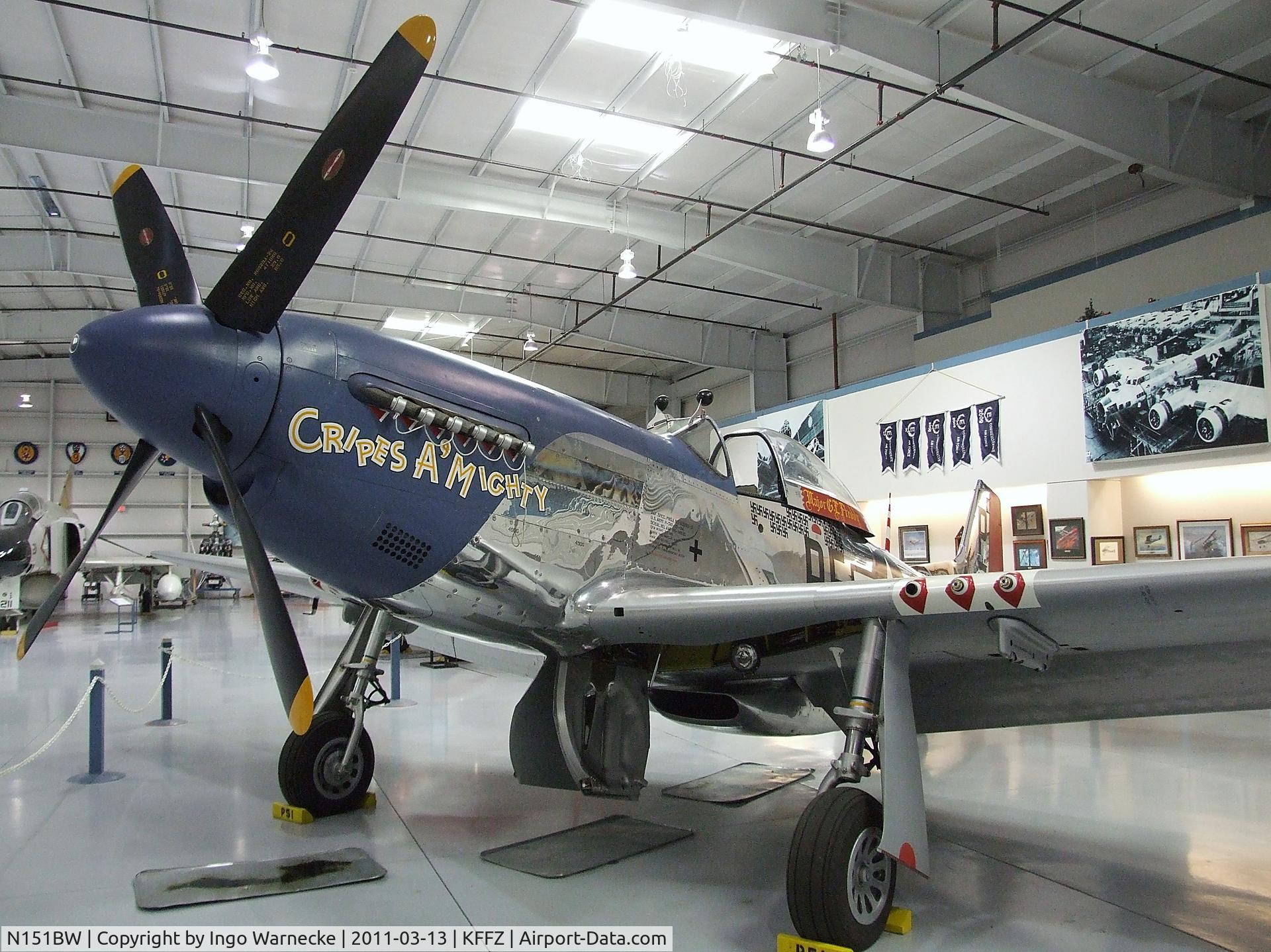 N151BW, 1962 North American P-51D Mustang C/N 44-74813, North American P-51D Mustang at the CAF Arizona Wing Museum, Mesa AZ