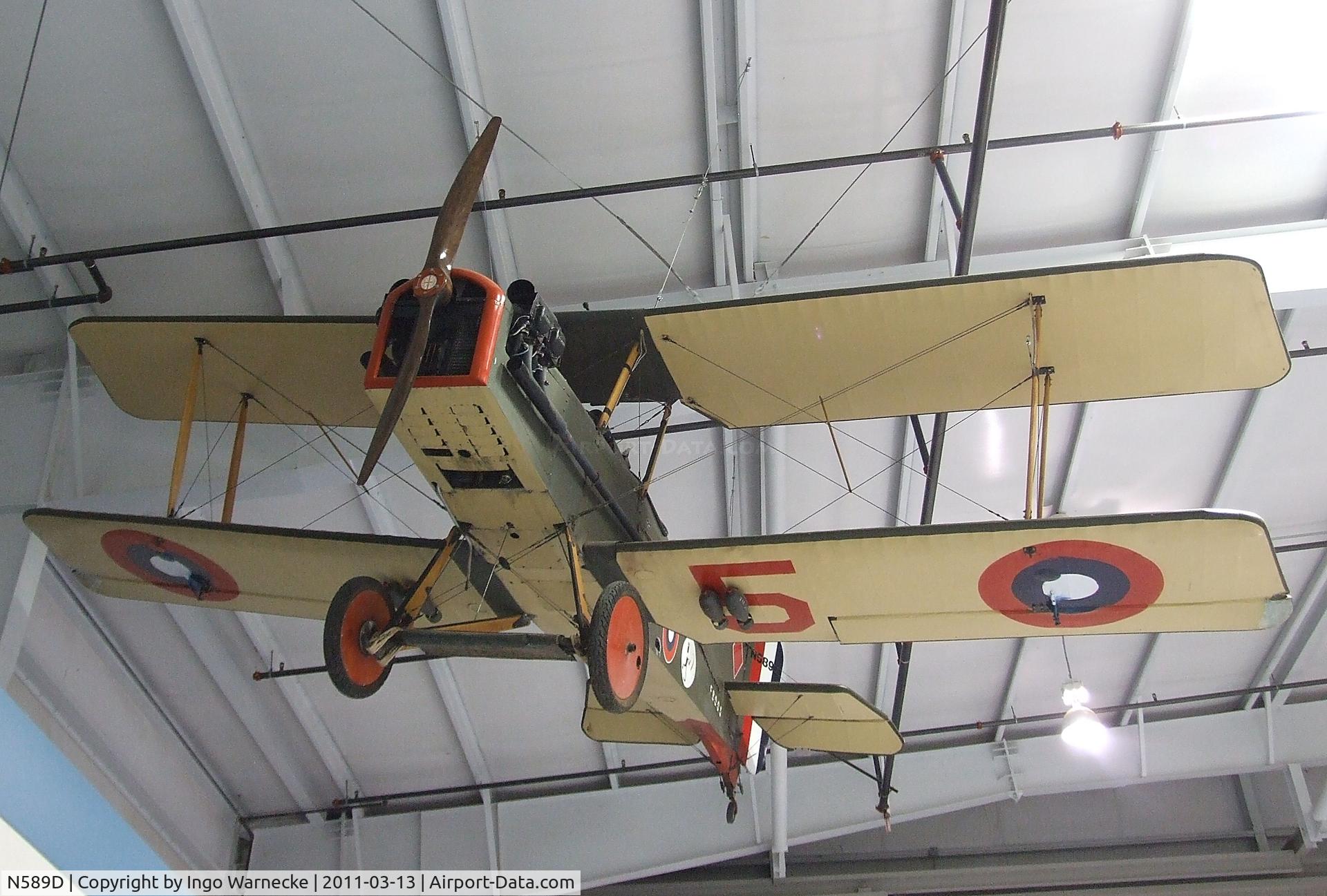 N589D, 1990 Royal Aircraft Factory SE-5A Replica C/N F8005, Kline F.O. KSE5A (S.E.5A 3/4 scale replica) at the CAF Arizona Wing Museum, Mesa AZ