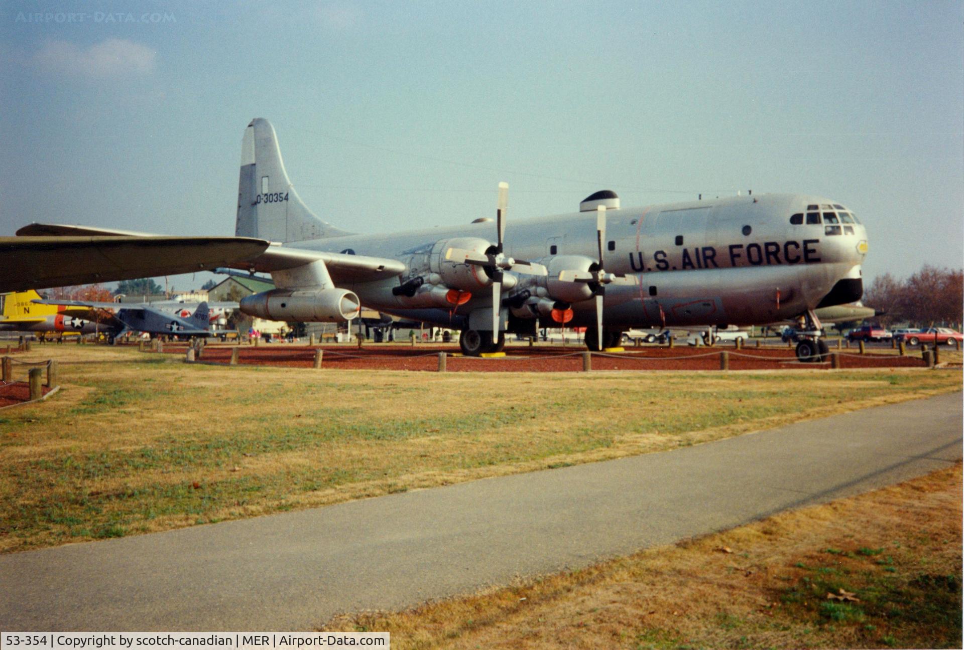 53-354, 1953 Boeing KC-97L Stratofreighter C/N 17136, 1953 Boeing KC-97L Stratofreighter, S/N 53-354, at Castle Air Museum, Atwater, CA - July 1989