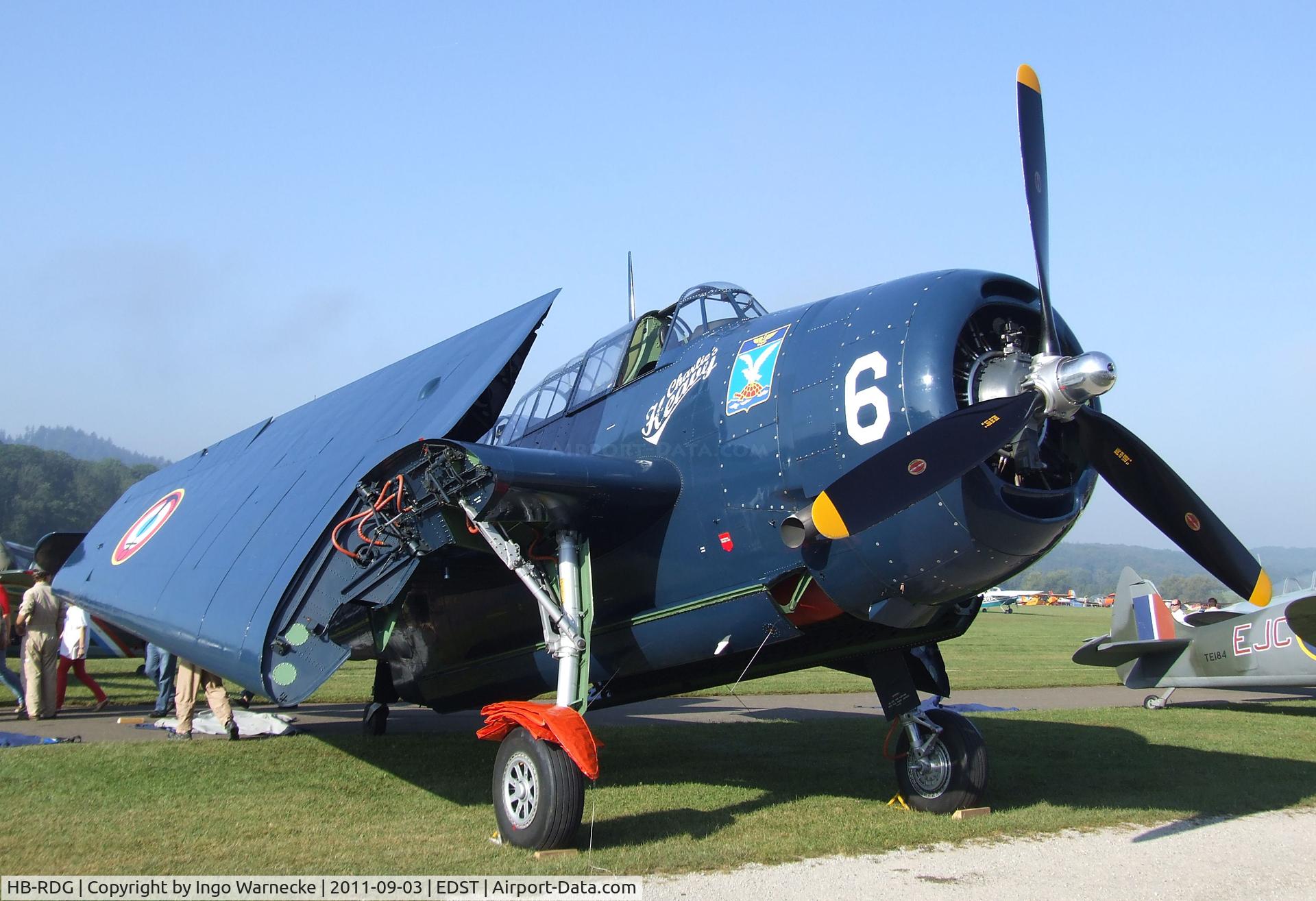 HB-RDG, 1945 Grumman TBM-3R Avenger C/N 3381, Grumman (General Motors) TBM-3R Avenger at the 2011 Hahnweide Fly-in, Kirchheim unter Teck airfield