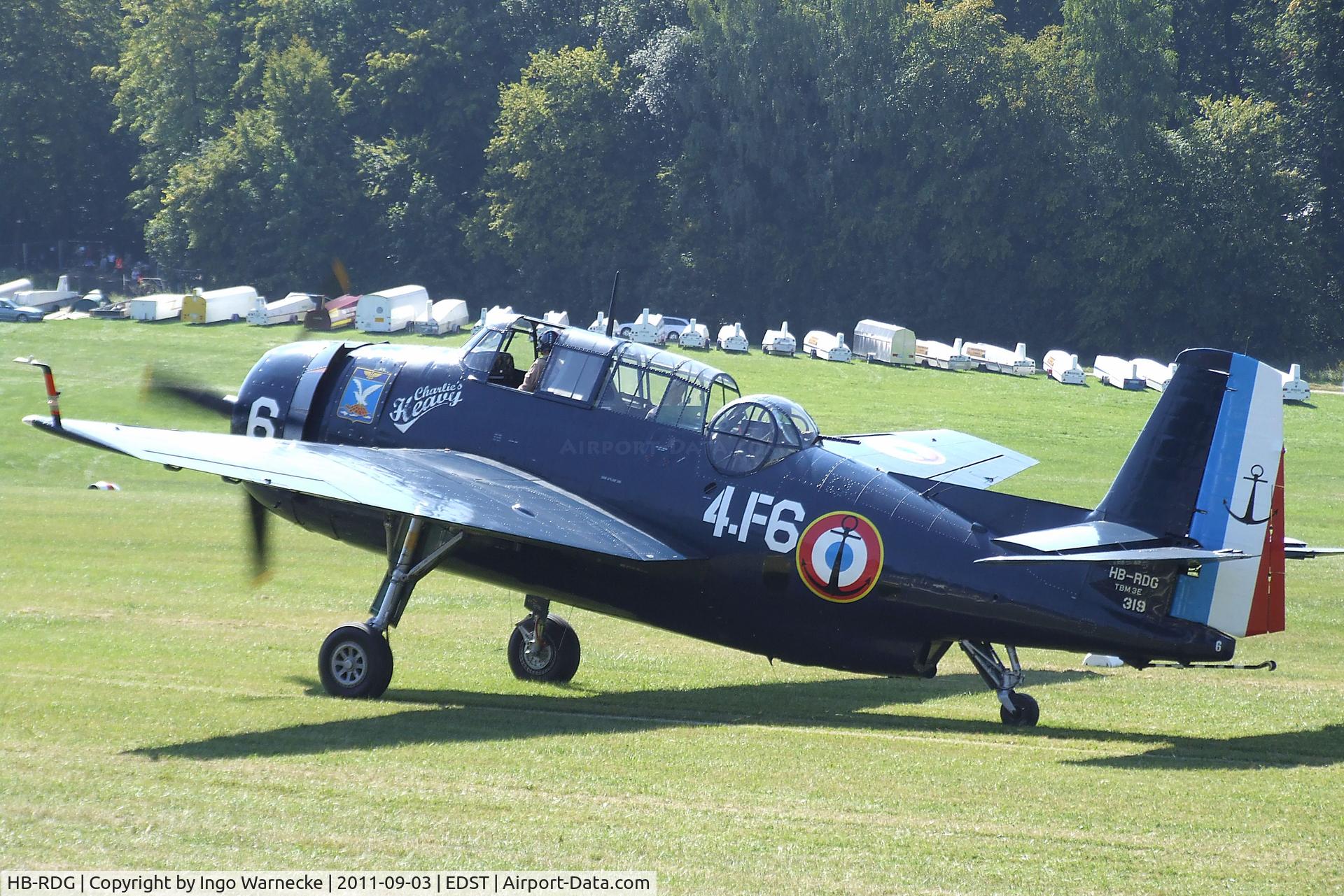 HB-RDG, 1945 Grumman TBM-3R Avenger C/N 3381, Grumman (General Motors) TBM-3R Avenger at the 2011 Hahnweide Fly-in, Kirchheim unter Teck airfield