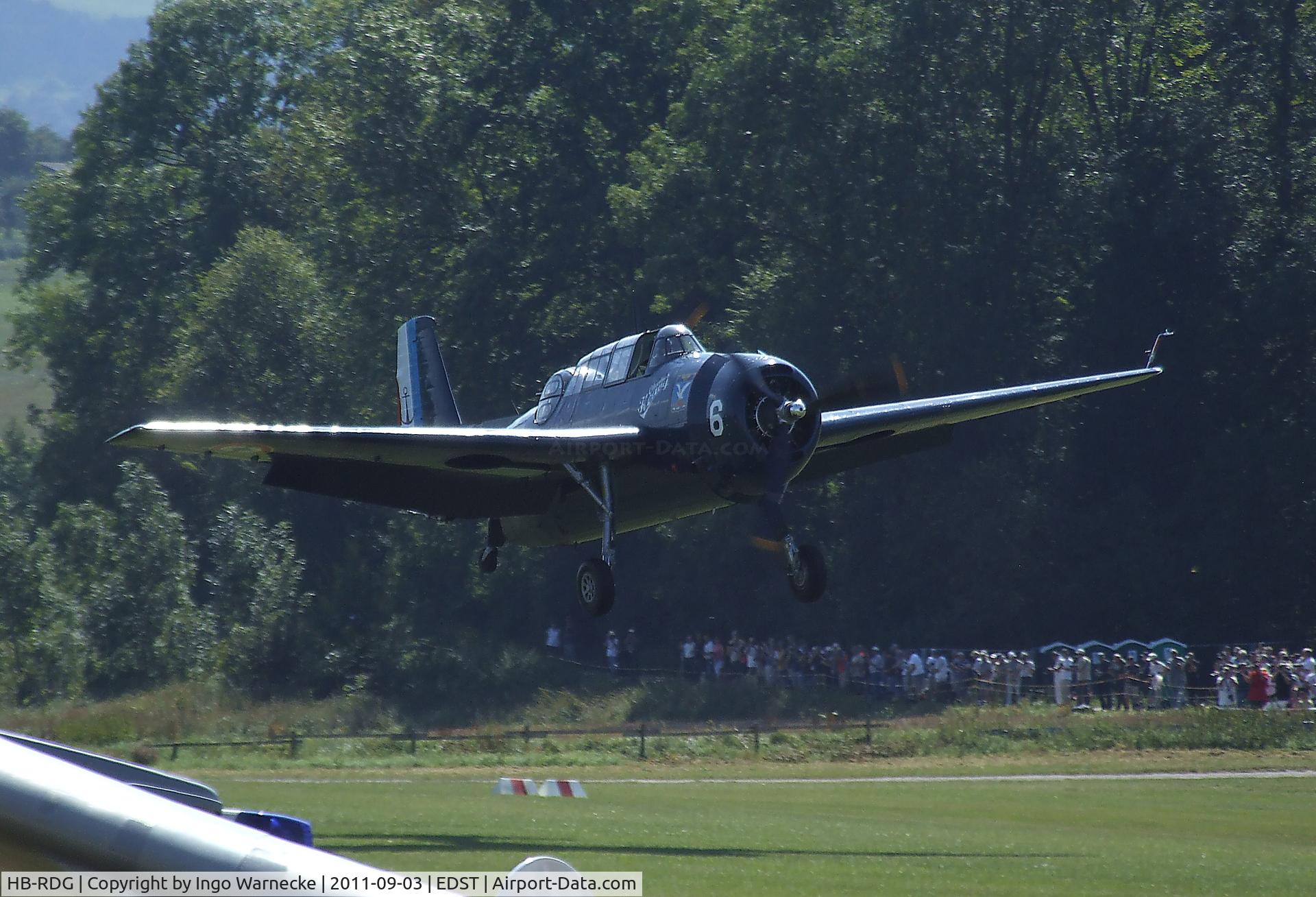 HB-RDG, 1945 Grumman TBM-3R Avenger C/N 3381, Grumman (General Motors) TBM-3R Avenger at the 2011 Hahnweide Fly-in, Kirchheim unter Teck airfield