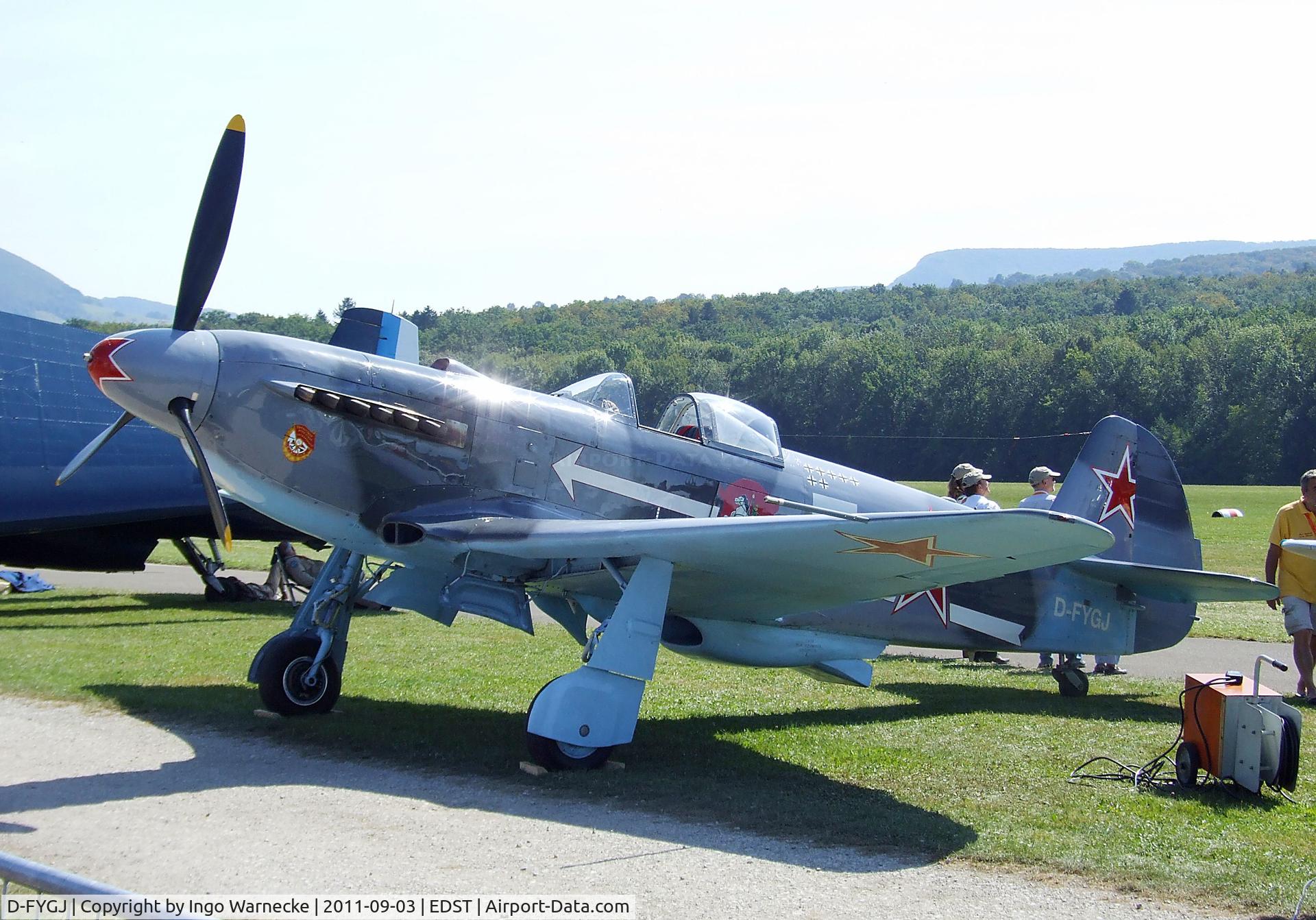 D-FYGJ, 1996 Yakovlev Yak-3U C/N 0470204, Yakovlev Yak-3U at the 2011 Hahnweide Fly-in, Kirchheim unter Teck airfield