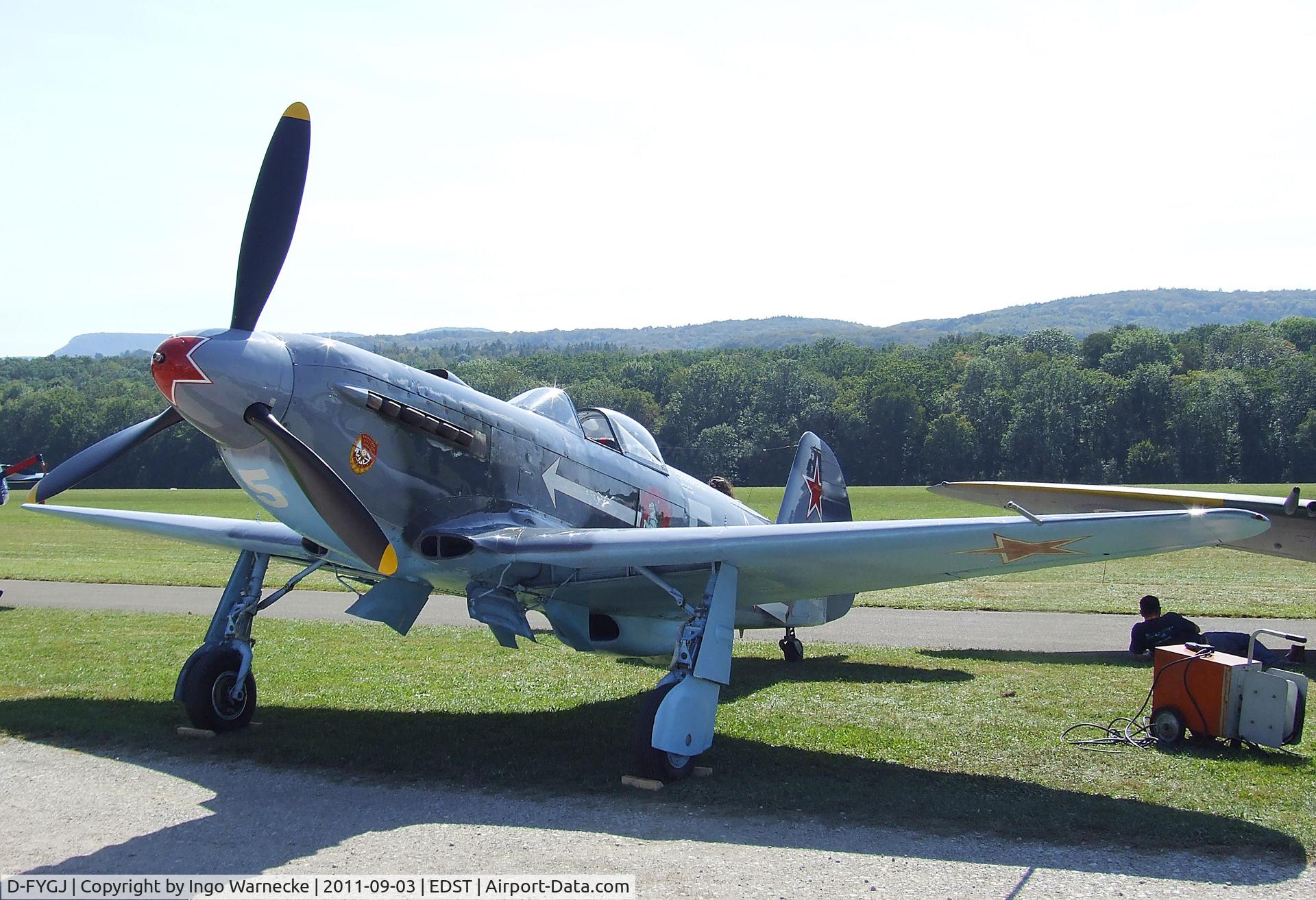 D-FYGJ, 1996 Yakovlev Yak-3U C/N 0470204, Yakovlev Yak-3U at the 2011 Hahnweide Fly-in, Kirchheim unter Teck airfield