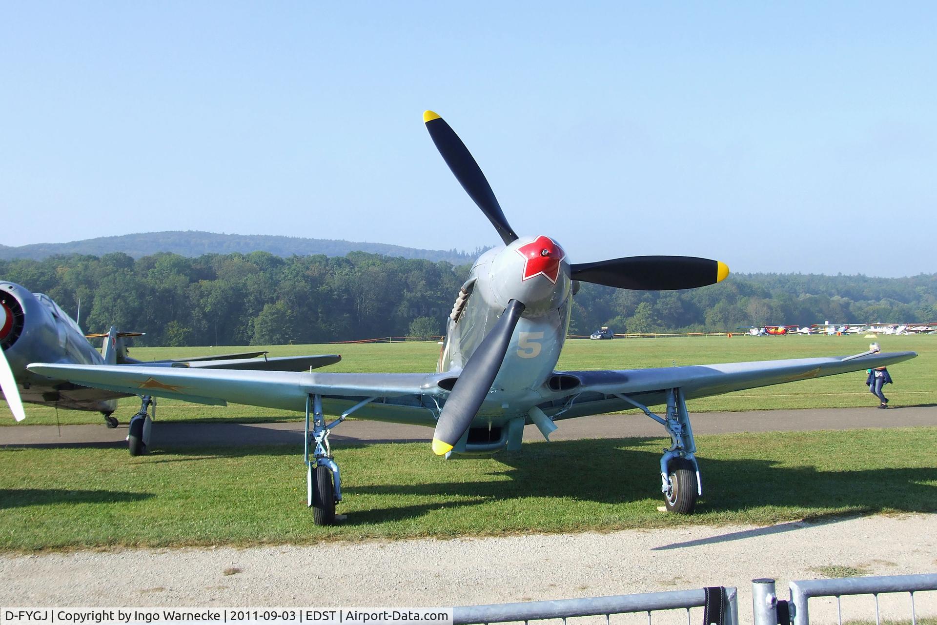 D-FYGJ, 1996 Yakovlev Yak-3U C/N 0470204, Yakovlev Yak-3U at the 2011 Hahnweide Fly-in, Kirchheim unter Teck airfield