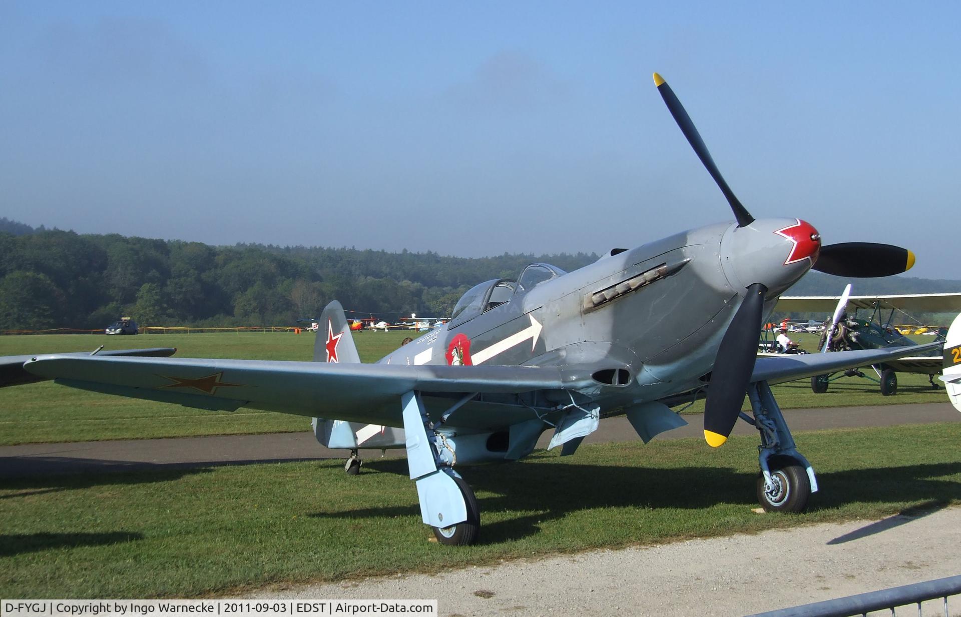 D-FYGJ, 1996 Yakovlev Yak-3U C/N 0470204, Yakovlev Yak-3U at the 2011 Hahnweide Fly-in, Kirchheim unter Teck airfield