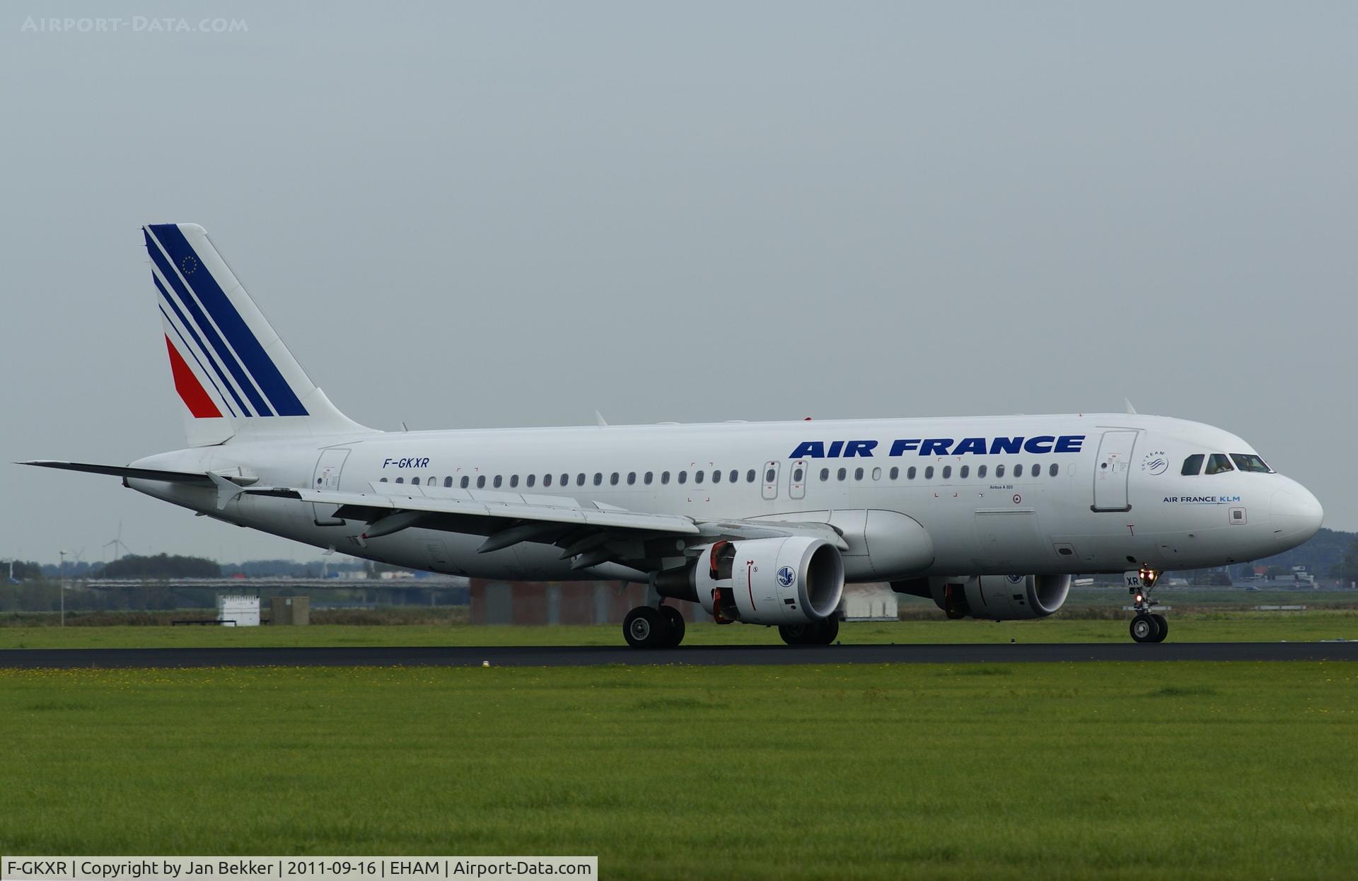 F-GKXR, 2009 Airbus A320-214 C/N 3795, Just after landing on the Polderbaan at Schiphol.