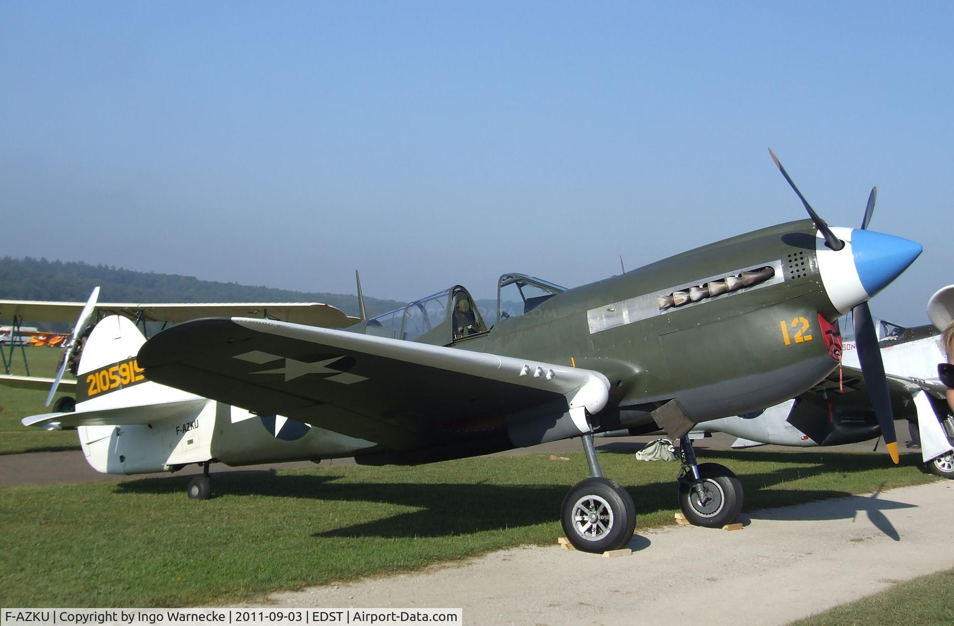 F-AZKU, 1942 Curtiss P-40N Warhawk C/N 29677, Curtiss P-40N Warhawk at the 2011 Hahnweide Fly-in, Kirchheim unter Teck airfield
