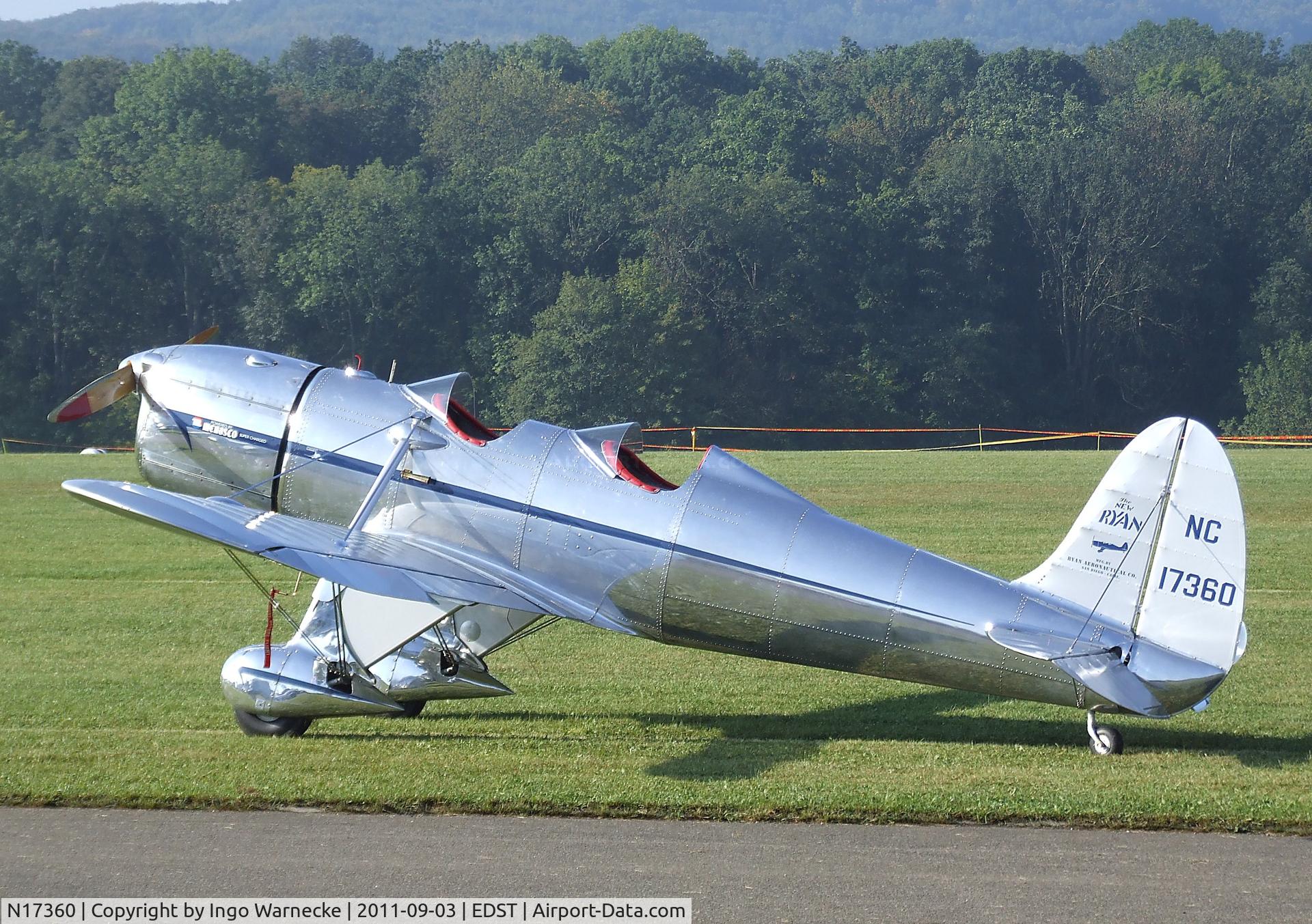 N17360, 1937 Ryan Aeronautical ST-A Special C/N 184, Ryan ST-A Special at the 2011 Hahnweide Fly-in, Kirchheim unter Teck airfield