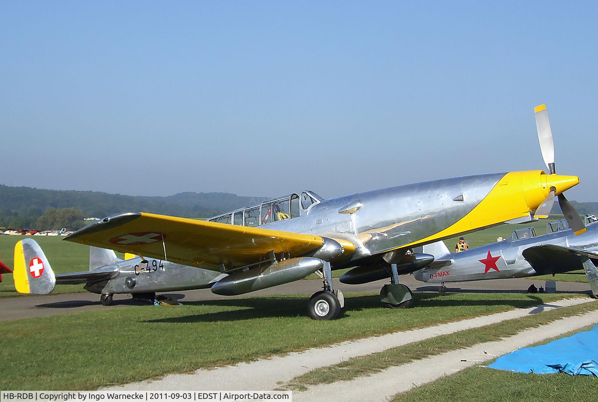 HB-RDB, 1943 F+W C-3605 Schlepp C/N 274, Eidgenössisches Flugzeugwerk (F+W) Emmen C-3605 Schlepp at the 2011 Hahnweide Fly-in, Kirchheim unter Teck airfield