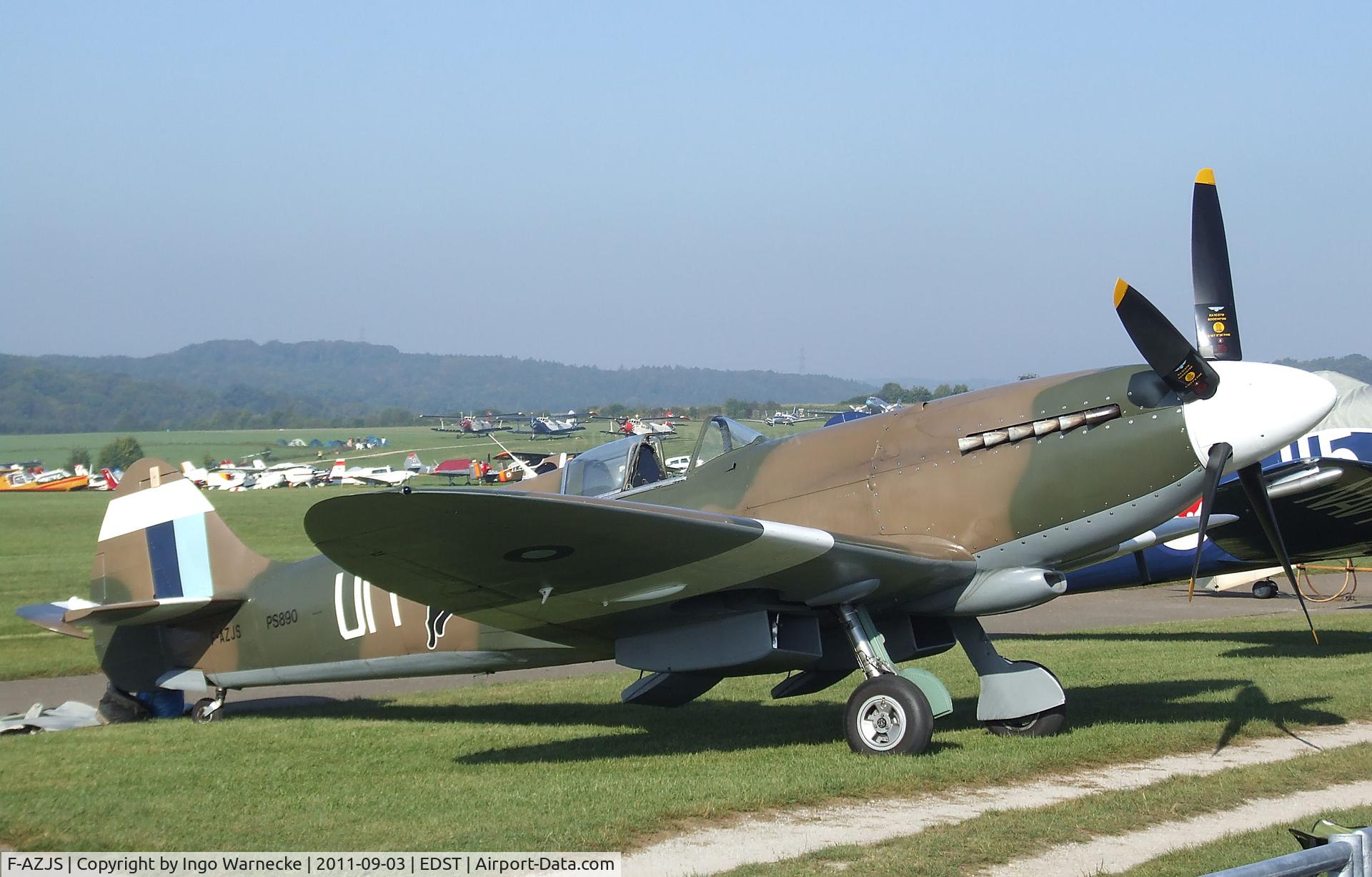 F-AZJS, 1944 Supermarine 389 Spitfire PR.XIX C/N 6S/585110, Supermarine Spitfire PR XIX at the 2011 Hahnweide Fly-in, Kirchheim unter Teck airfield