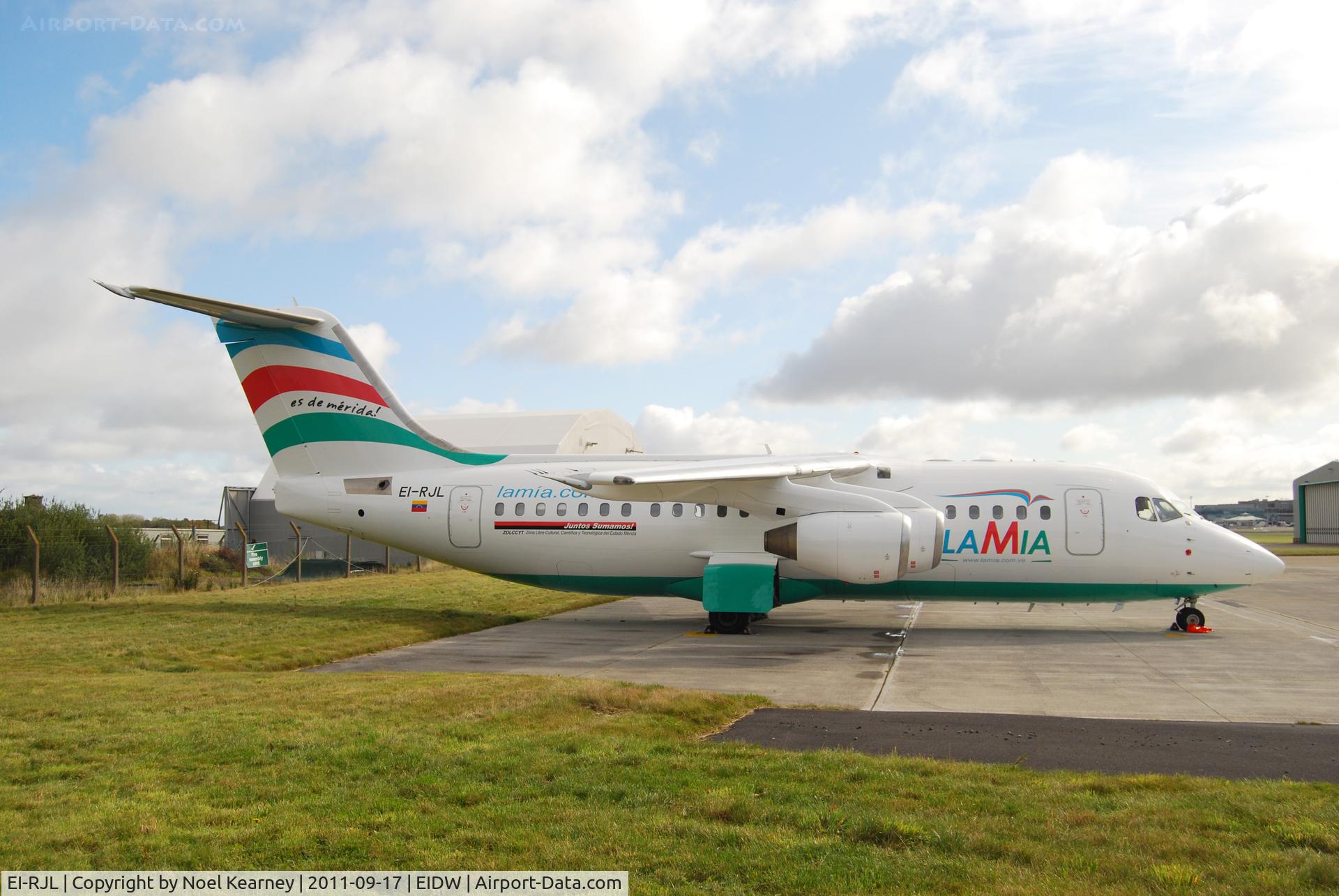 EI-RJL, 1999 British Aerospace Avro 146-RJ85A C/N E2349, This ex CITYJET RJ85 is being prepared for -  LAMIA Línea Aérea Merideña Internacional de Aviación of Venezeula.