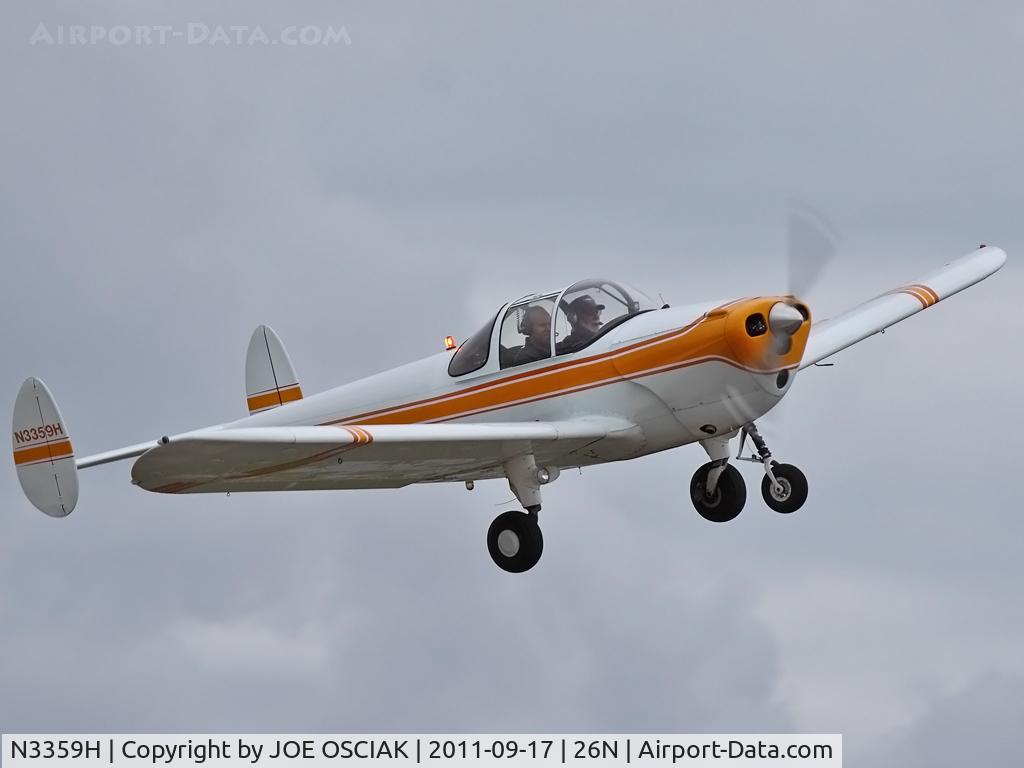 N3359H, 1946 Erco 415C Ercoupe C/N 3984, Leaving Ocean City