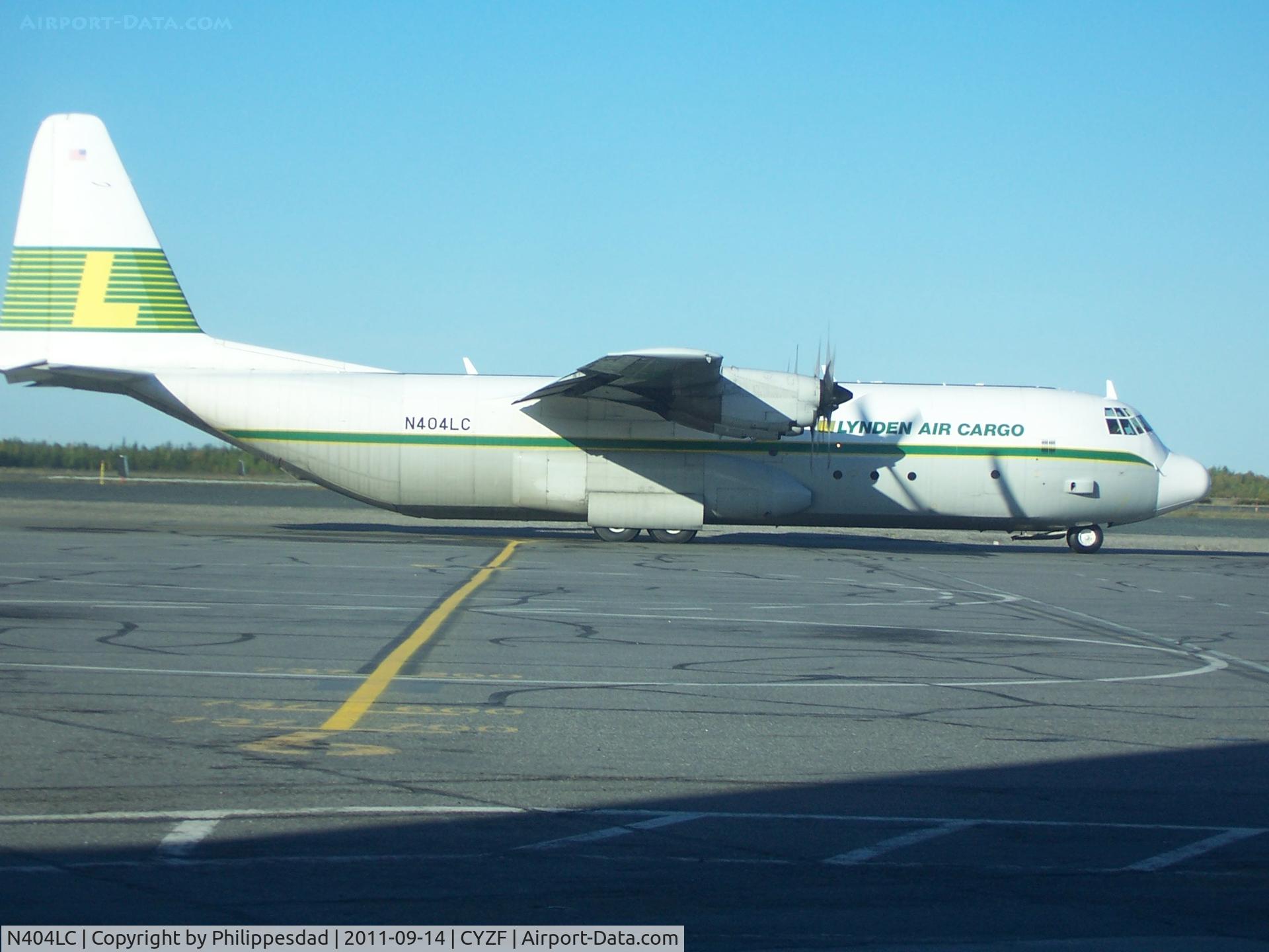 N404LC, 1977 Lockheed 382G C/N 4763, Lynden Air Cargo N404LC has been operating for several weeks out of Yellowknife