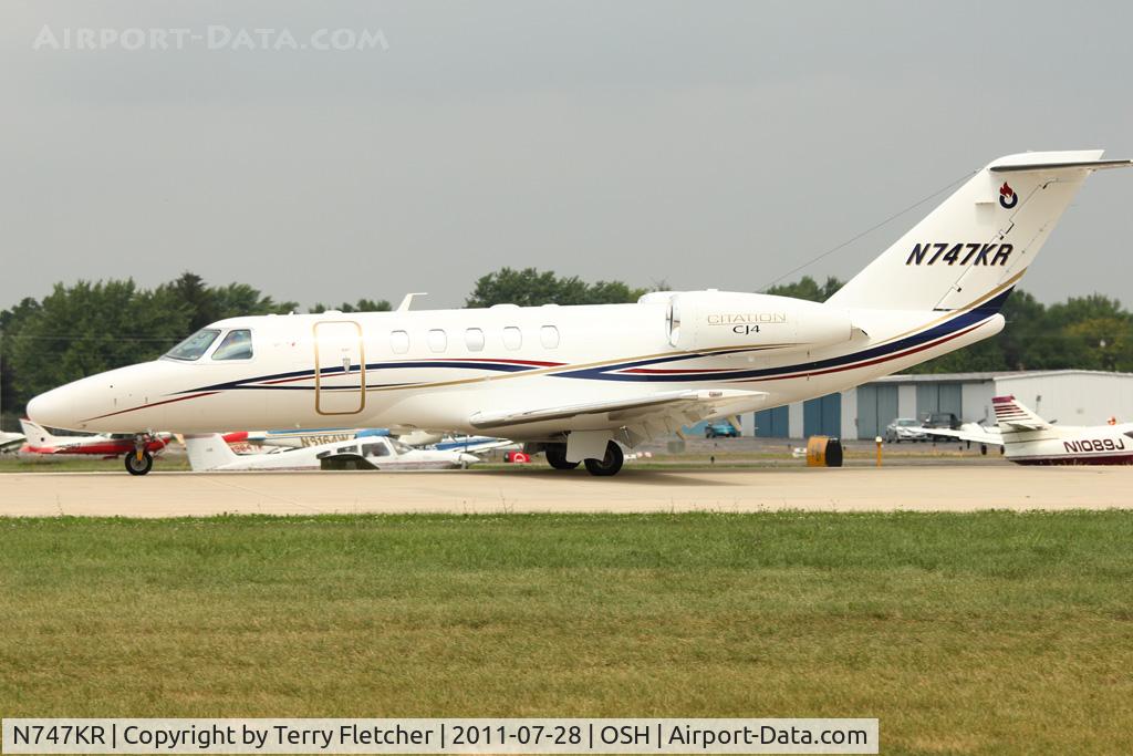 N747KR, 2008 Cessna 525C CitationJet CJ4 C/N 525C-0002, At 2011 Oshkosh