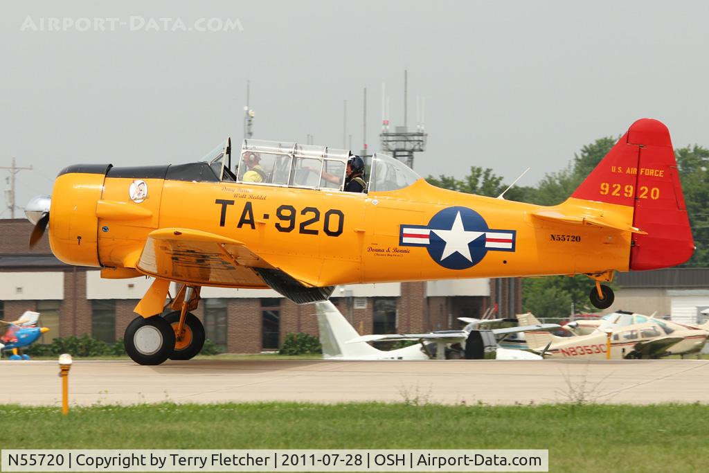 N55720, North American T-6G Texan C/N 168-24, At 2011 Oshkosh