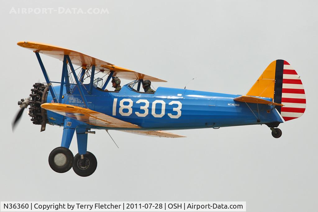 N36360, 1942 Boeing PT-13D Kaydet (E75) C/N 75-5887, at 2011 Oshkosh