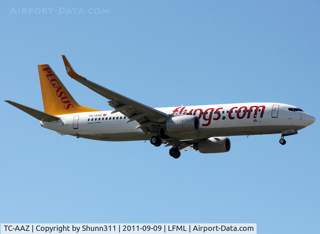 TC-AAZ, 2010 Boeing 737-82R C/N 40875, Landing rwy 31R