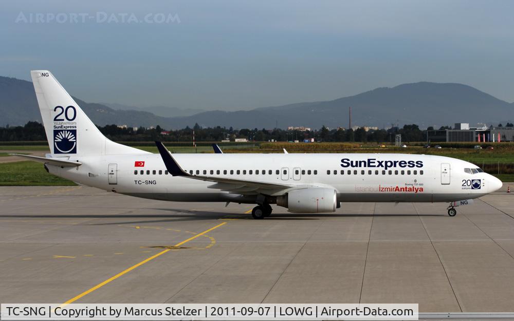 TC-SNG, 2008 Boeing 737-8HC C/N 36530, Sun Express Boeing 737-800 at GRZ
