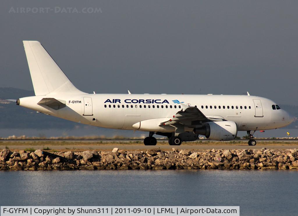 F-GYFM, 1999 Airbus A319-112 C/N 1068, Taxiing holding point rwy 13L for departure...