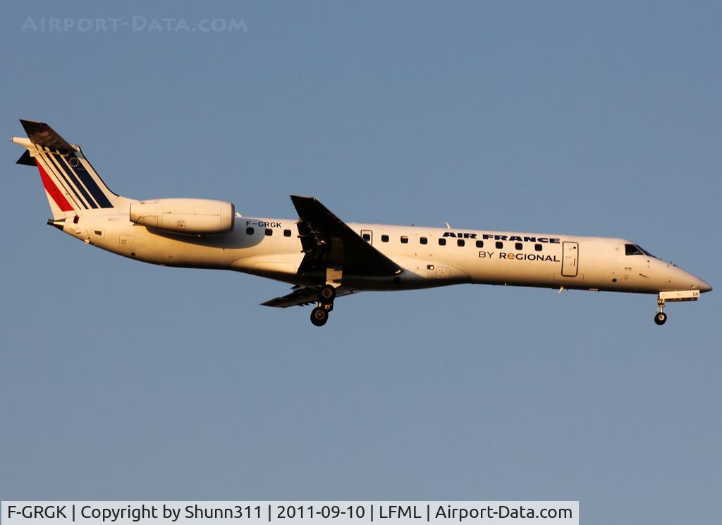 F-GRGK, 2000 Embraer EMB-145EU (ERJ-145EU) C/N 145324, Landing rwy 31R
