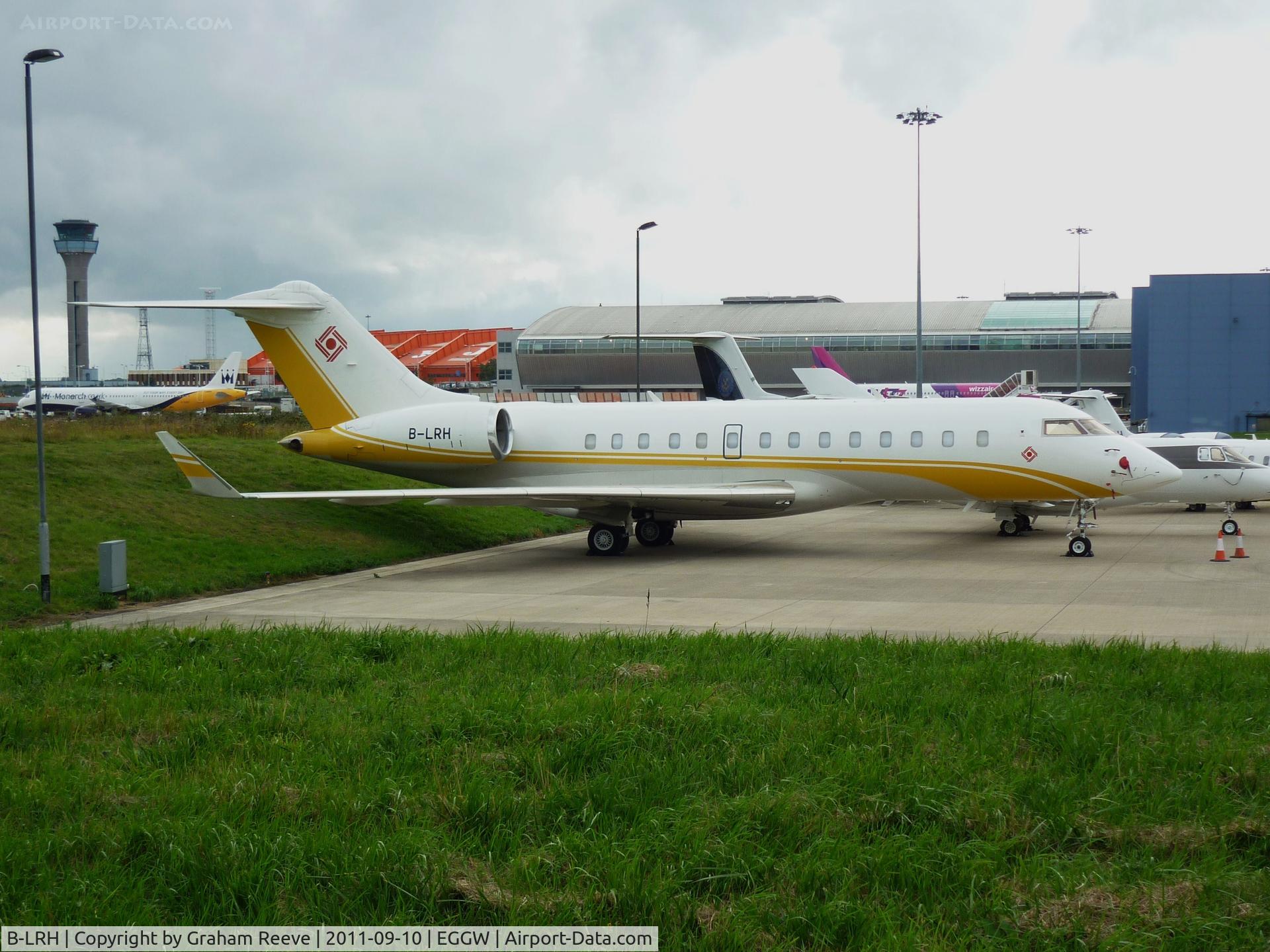 B-LRH, 2007 Bombardier BD-700-1A11 Global 5000 C/N 9241, Parked at Luton.