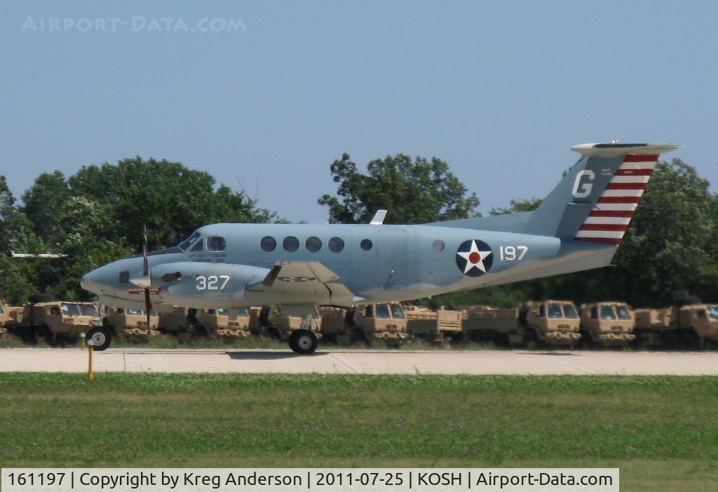 161197, Beech UC-12B Huron C/N BJ-13, An unknown Beech C-12 Huron arriving at EAA AirVenture 2011.