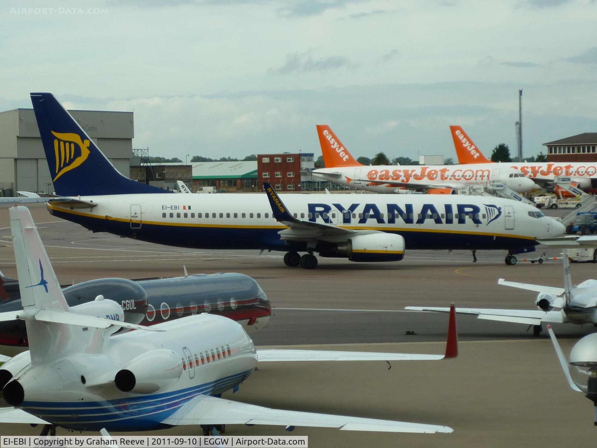 EI-EBI, 2009 Boeing 737-8AS C/N 37527, A busy Sunday at Luton.