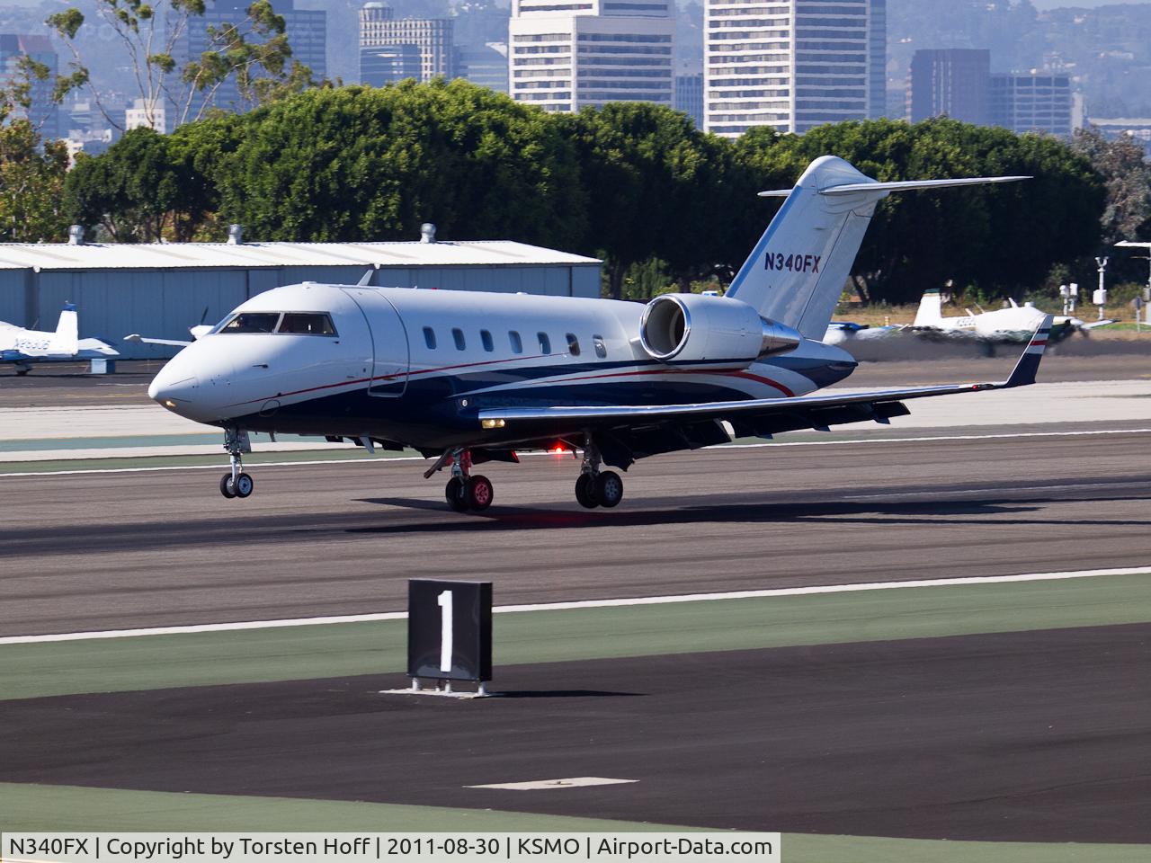 N340FX, 2007 Bombardier Challenger 605 (CL-600-2B16) C/N 5723, N340FX arriving on RWY 21
