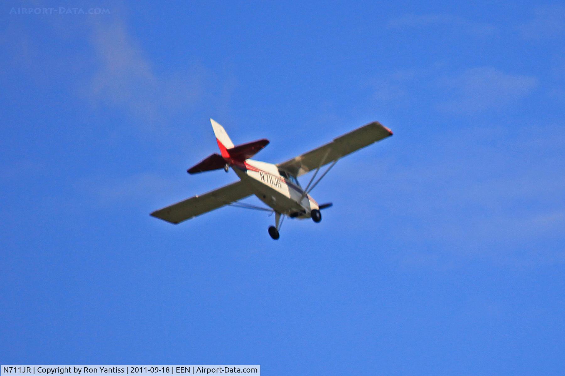 N711JR, Maule M-5-180C C/N 8064C, Turning left downwind base for runway 02, Dillant-Hopkins Airport, Keene, NH