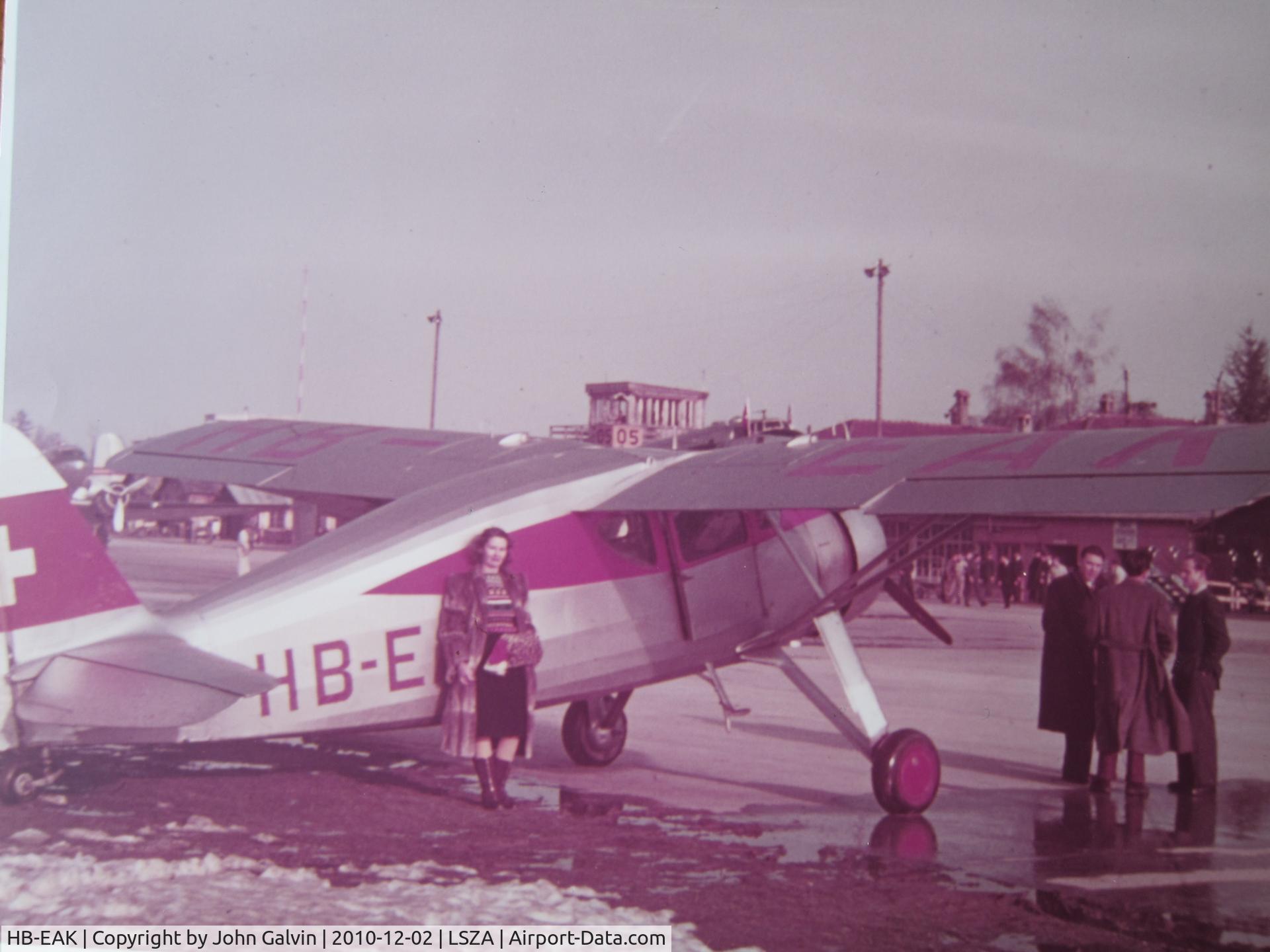 HB-EAK, 1944 Fairchild UC-61A Argus II (24W-41A) C/N 834, Lugano Airport 1948When aircraft OY-LPJ was registered as HB-EAK