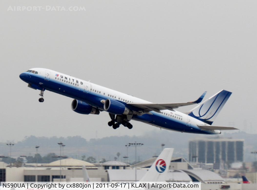 N590UA, 1997 Boeing 757-222 C/N 28708, N590UA, sister ship of N591UA, which had crashed on September 11, 2001 as Flight 93