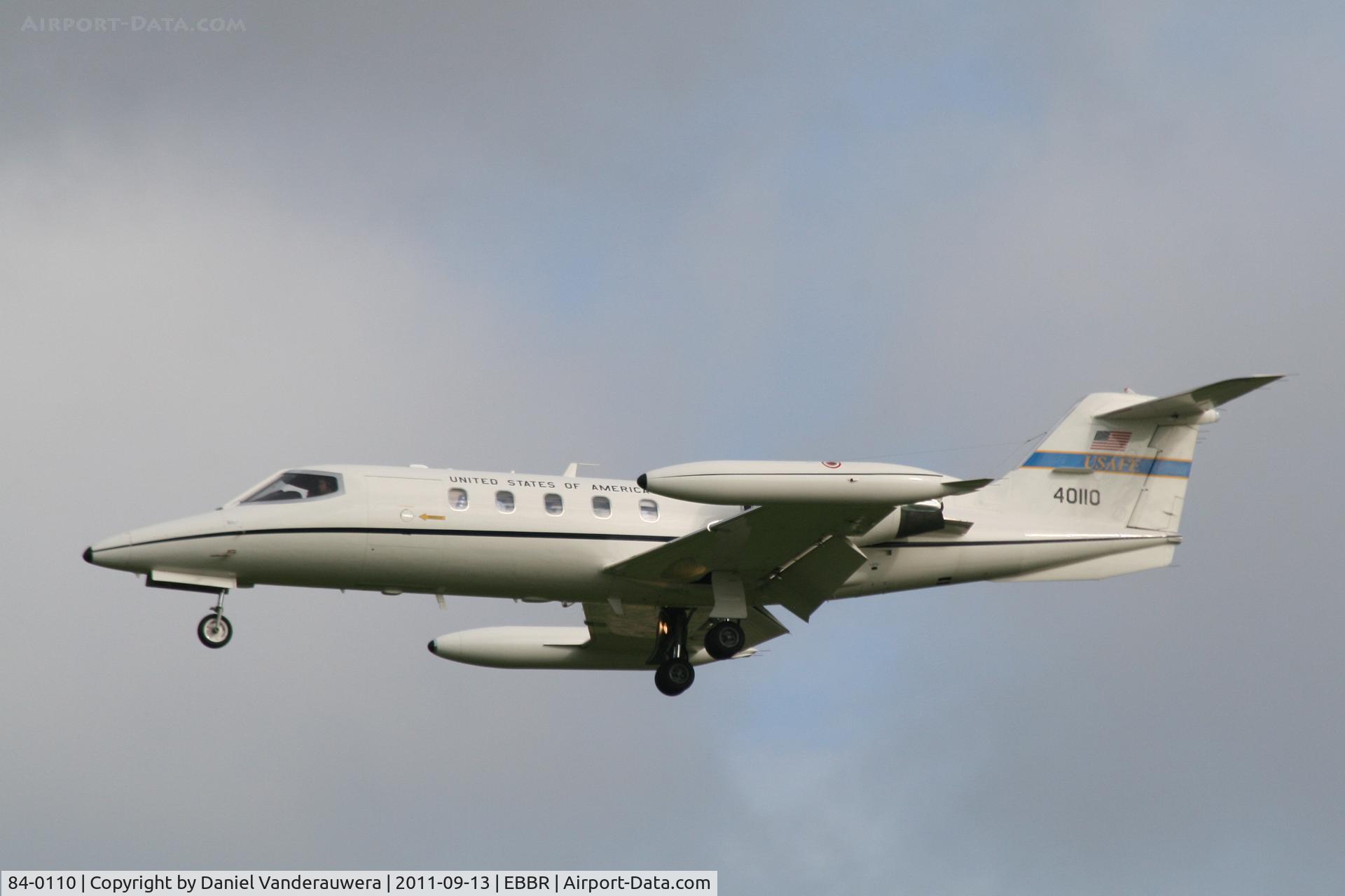 84-0110, 1984 Gates Learjet C-21A C/N 35A-556, Arrival to RWY 25L