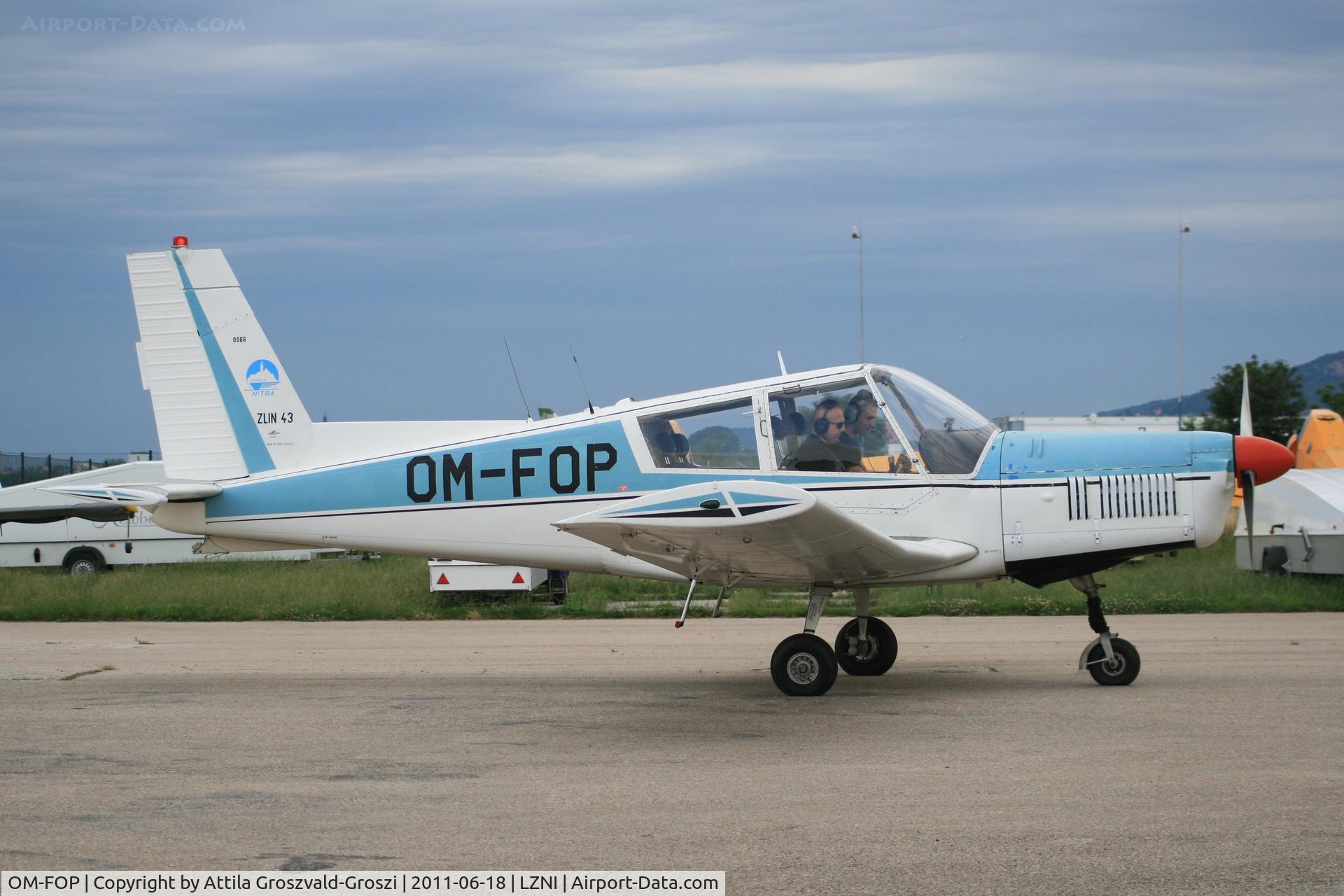 OM-FOP, 1975 Zlin Z-43 C/N 0066, Nitra Janikovce Airport - Slovakia (Slovak Republik) SK