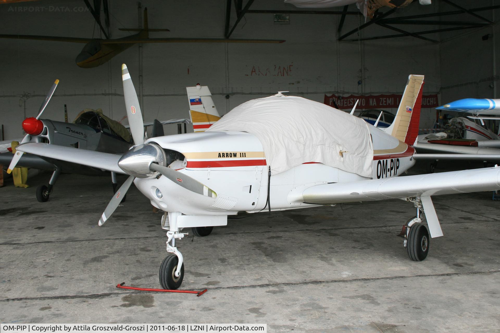 OM-PIP, 1977 Piper PA-28R-201 Cherokee Arrow III C/N 28R-7737048, Nitra Janikovce Airport - Slovakia (Slovak Republik) SK