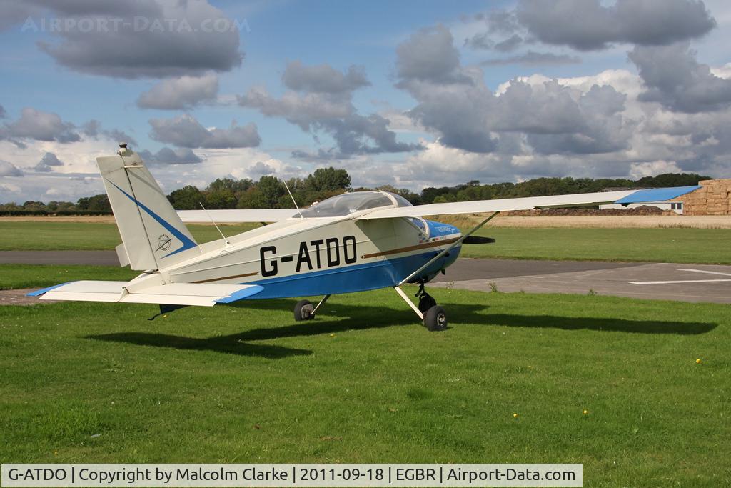 G-ATDO, 1965 Bolkow Bo-208C Junior C/N 576, At Breighton Airfield's Helicopter Fly-In, September 2011.