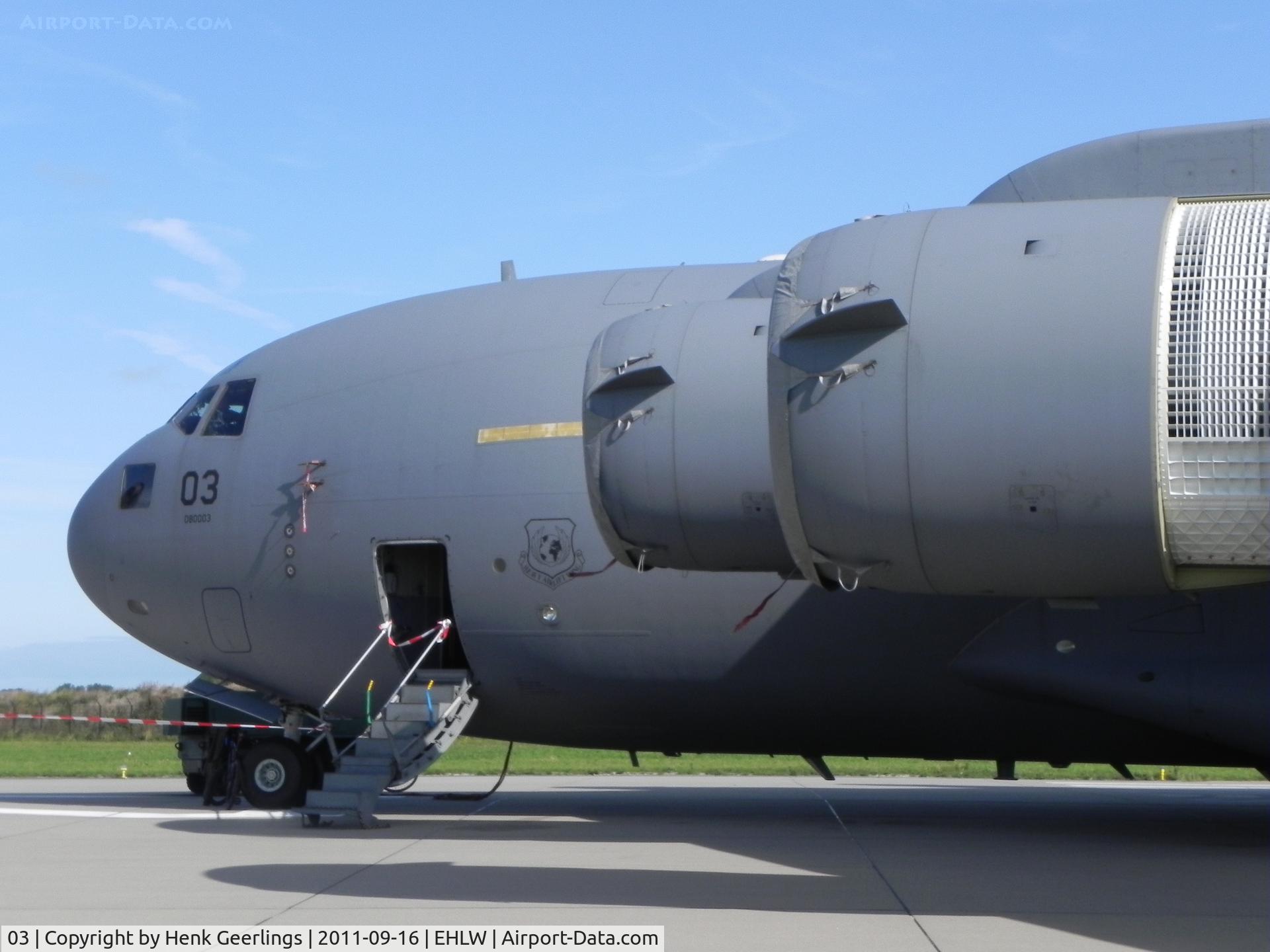 03, 2009 Boeing C-17A Globemaster III C/N F-211, C-17 .Hungary AF / NATO ;  Dutch Air Force Open Day at Leeuwarden AFB