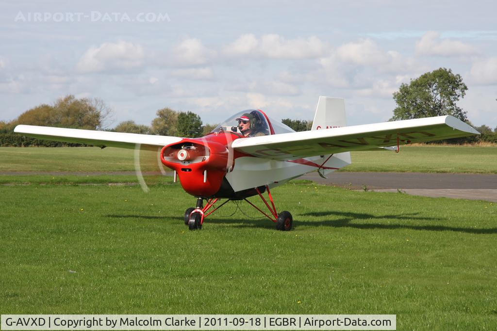 G-AVXD, 1967 Slingsby T.66 Nipper 3 C/N S109, At Breighton Airfield's Helicopter Fly-In, September 2011.