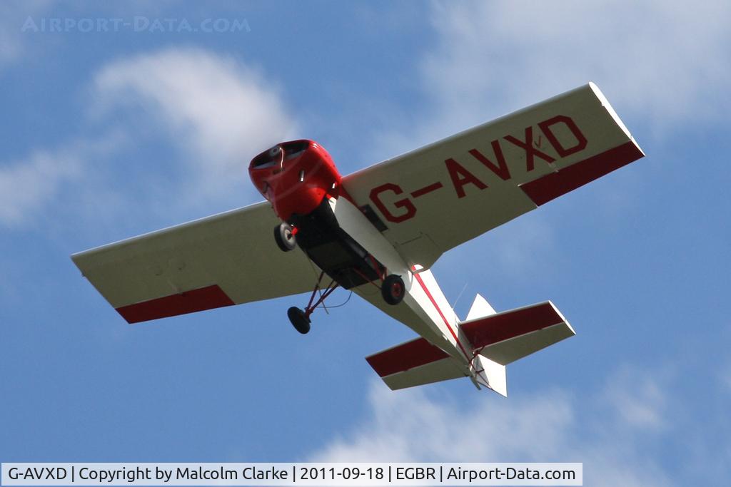 G-AVXD, 1967 Slingsby T.66 Nipper 3 C/N S109, At Breighton Airfield's Helicopter Fly-In, September 2011.