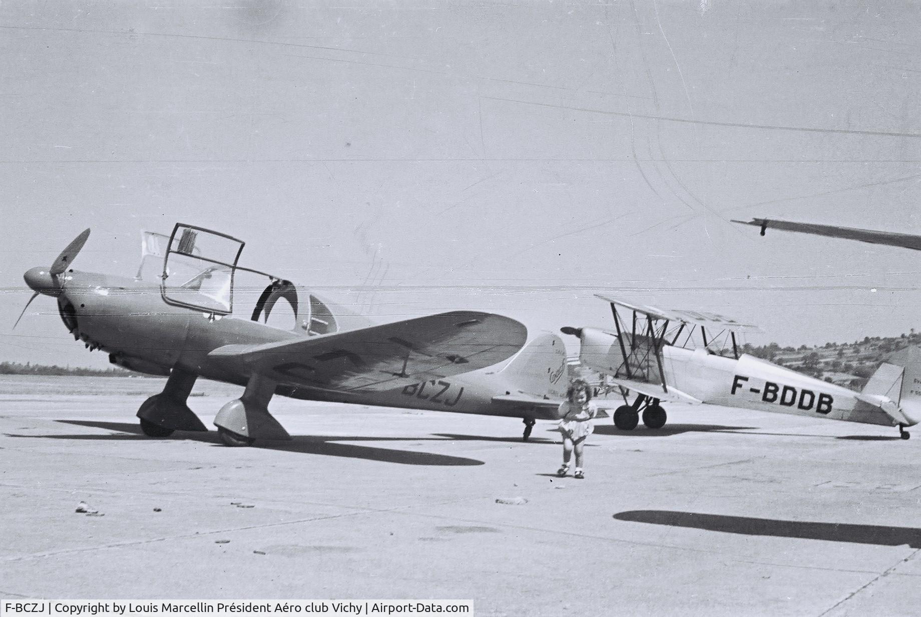 F-BCZJ, SFCA LIGNEL 46 C/N 01, SFCA Lignel 46. Only one was built.
Photo was taken  at Vichy Rhue airport (closed)