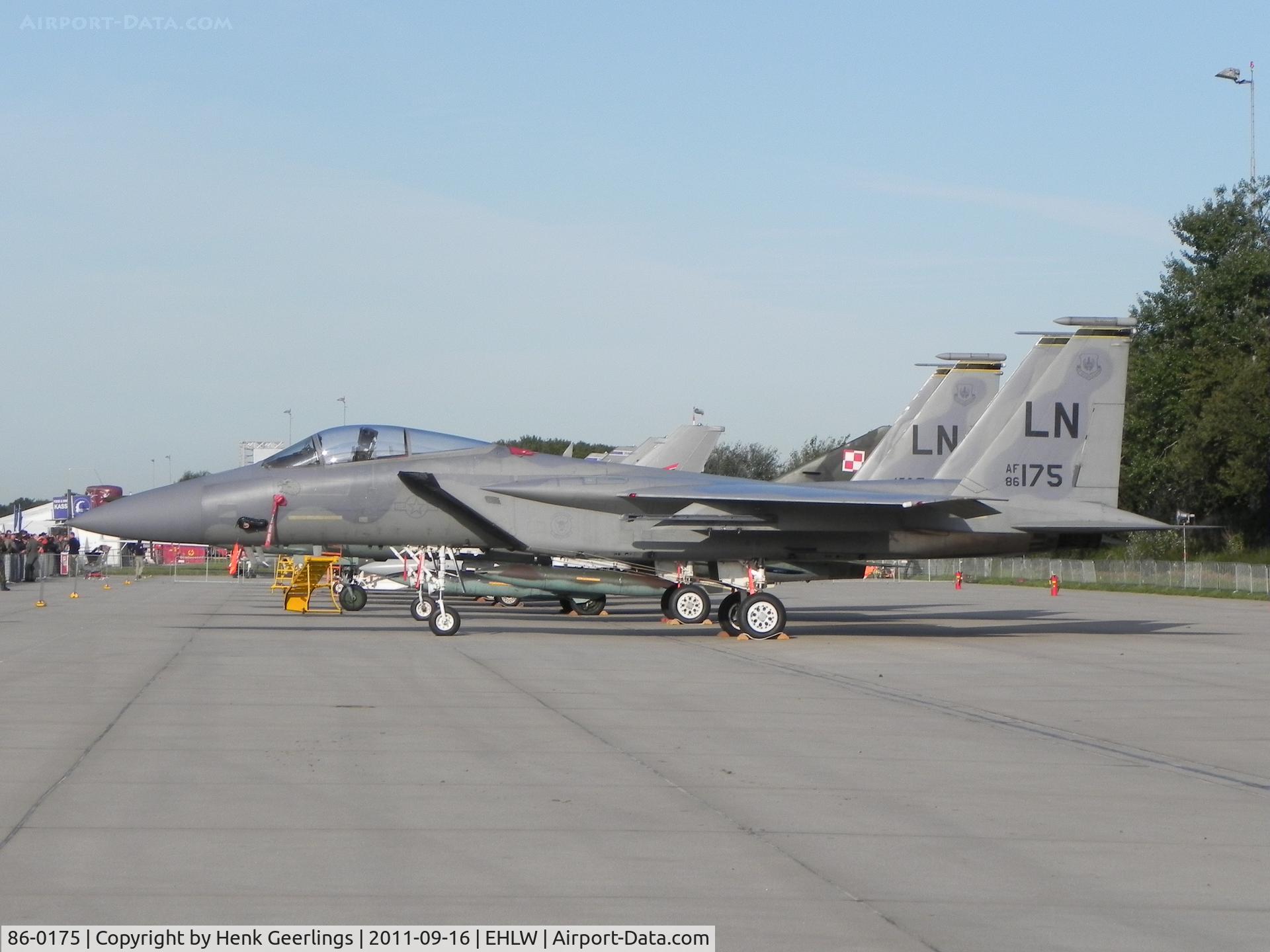 86-0175, 1986 McDonnell Douglas F-15C Eagle C/N 1025/C403, Dutch Air Force Open Day at Leeuwarden AFB ; USAF 