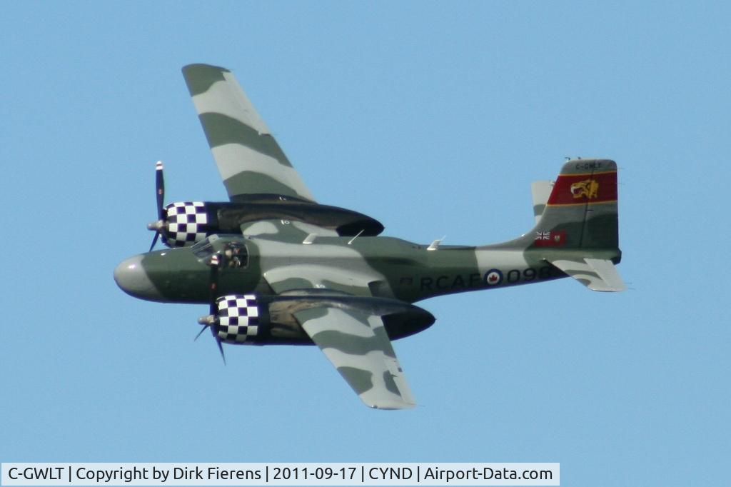 C-GWLT, 1944 Douglas A-26B Invader C/N 28057, Doing a flyby at the 2011 Wings of Canada Aishow