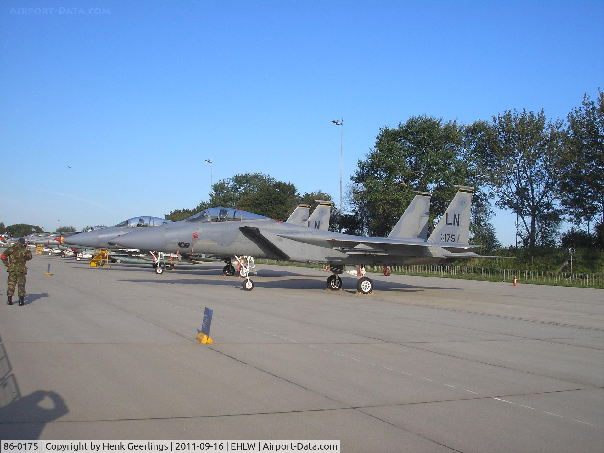 86-0175, 1986 McDonnell Douglas F-15C Eagle C/N 1025/C403, USAF ; Dutch Air Force Open House at Leeuwarden AFB