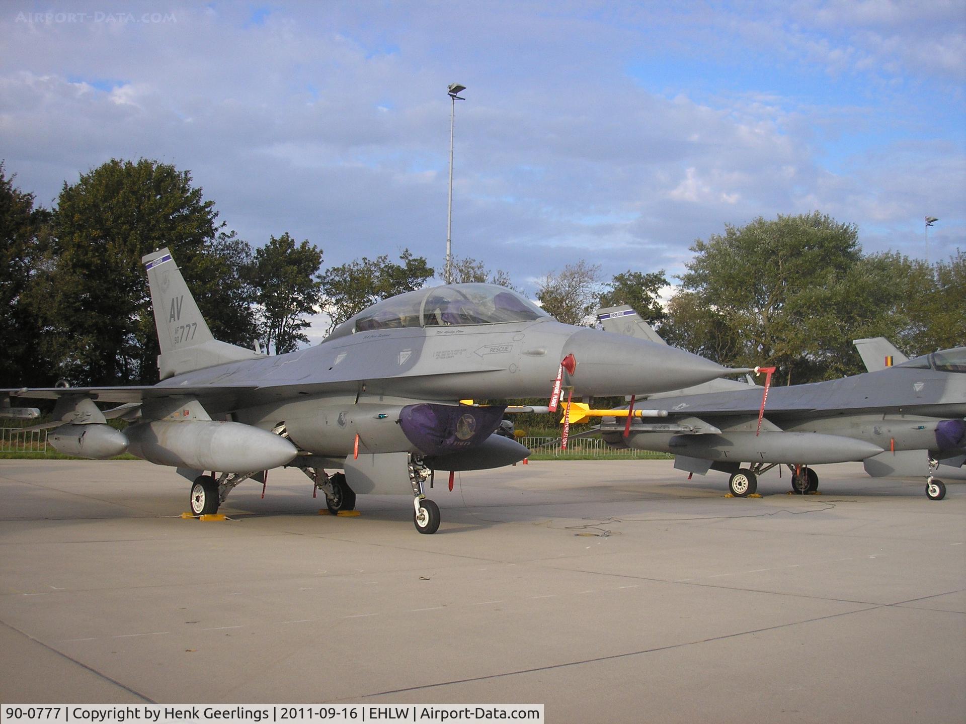 90-0777, 1990 General Dynamics F-16D Fighting Falcon C/N 1D-55, USAF ; Dutch Air Force Open Day at Leeuwarden AFB