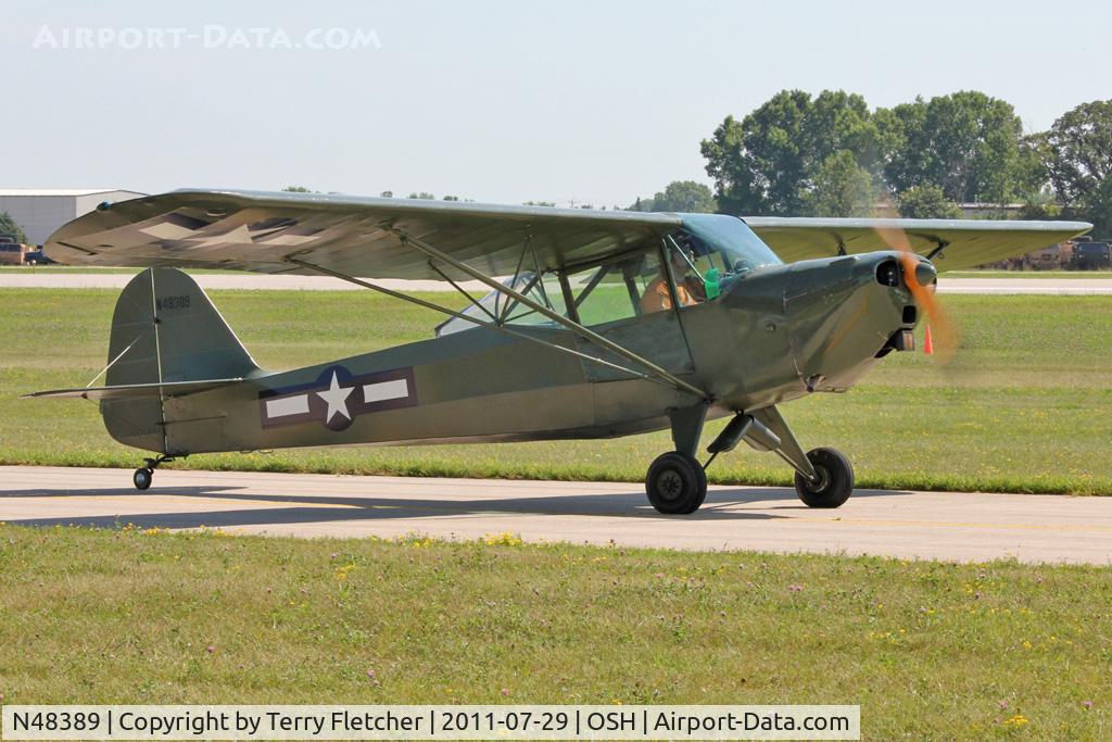 N48389, 1943 Taylorcraft DCO-65 C/N L-5300, At 2011 Oshkosh