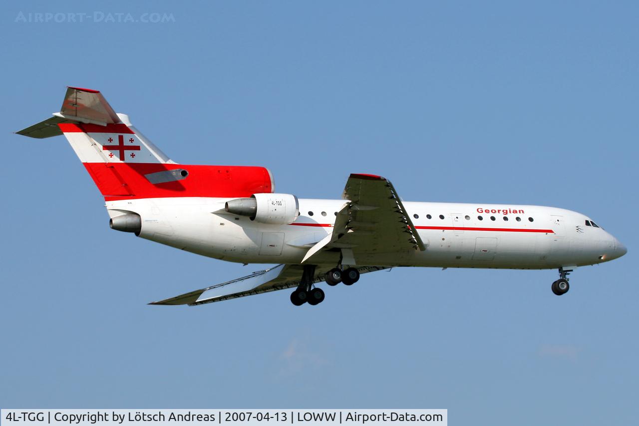 4L-TGG, 1991 Yakovlev Yak-42D C/N 4520423116579, incoming from Tiflis