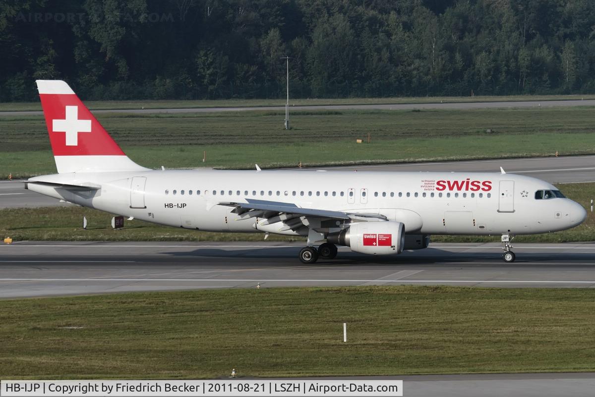 HB-IJP, 1997 Airbus A320-214 C/N 681, decelerating after touchdown