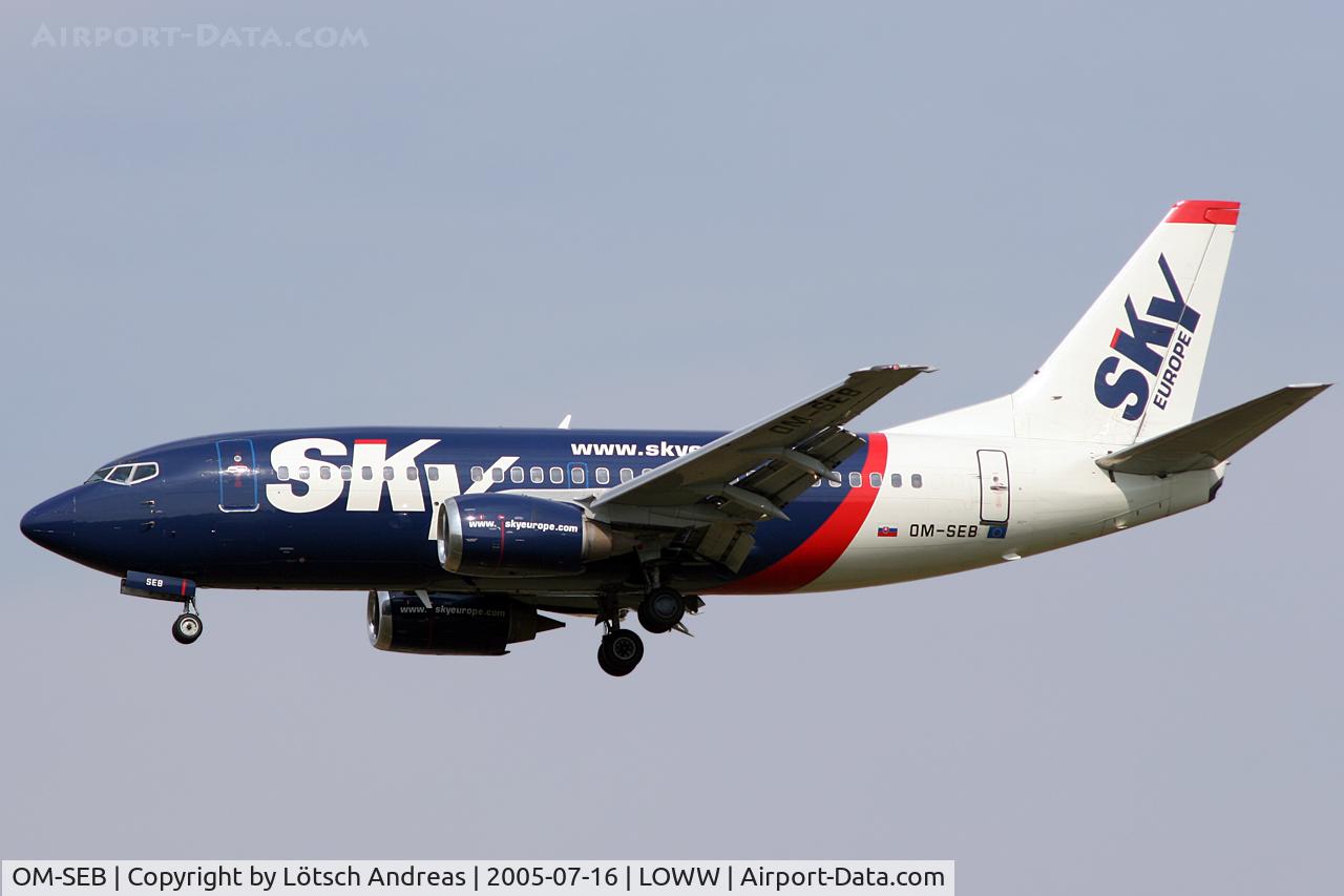 OM-SEB, 1992 Boeing 737-5Y0 C/N 25191, an historic picture