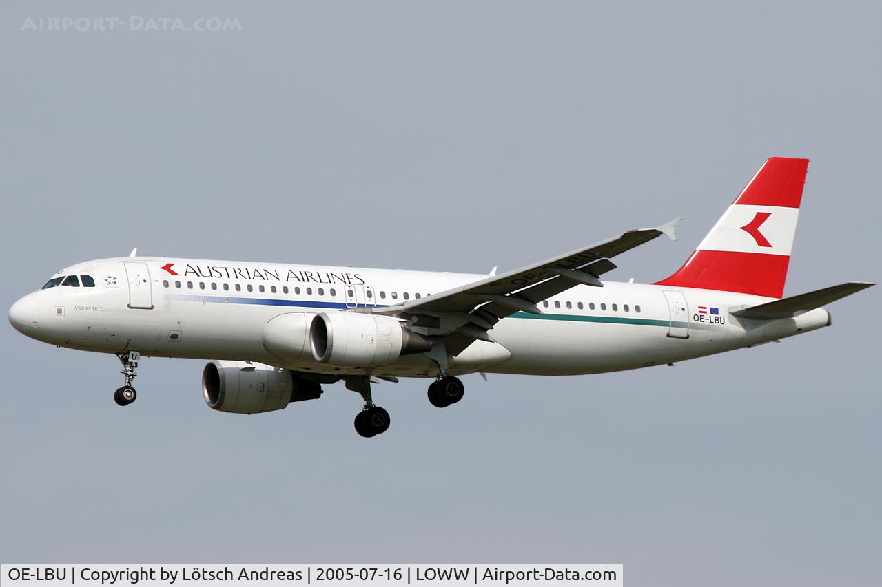 OE-LBU, 2001 Airbus A320-214 C/N 1478, old livery